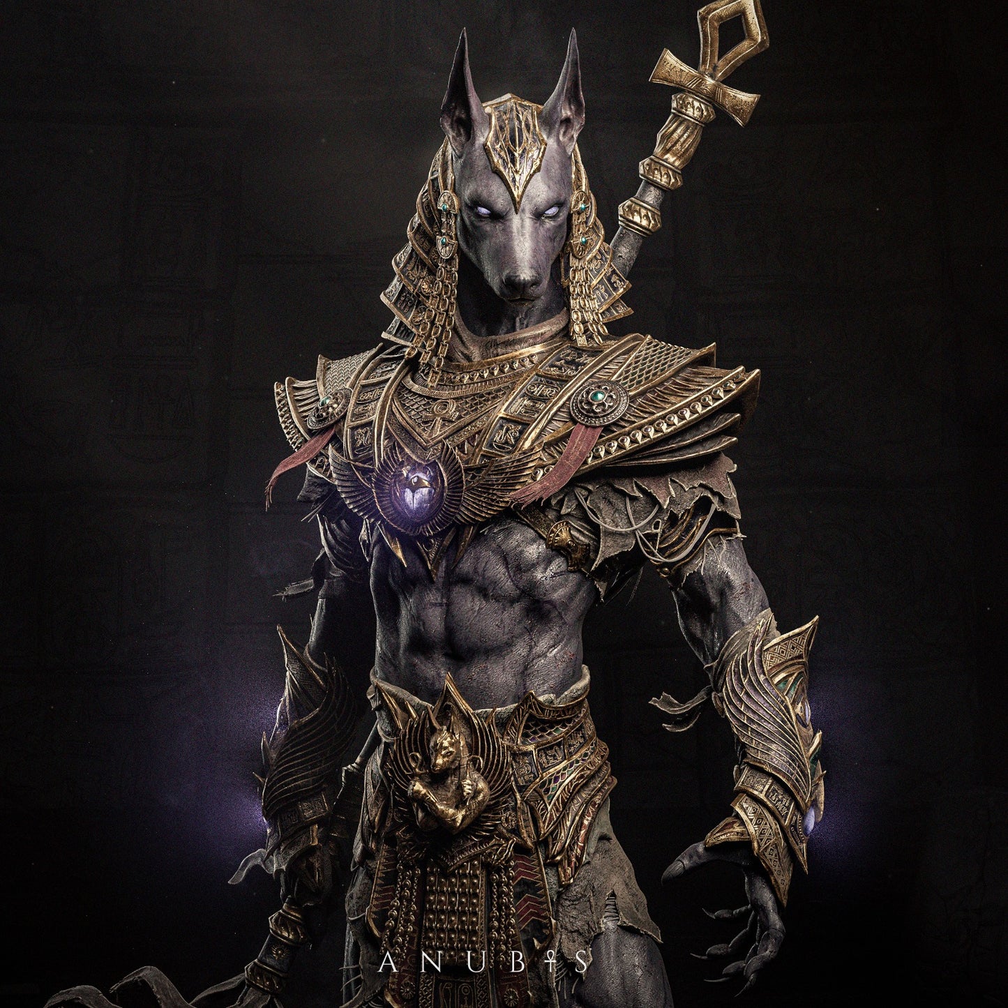 Anubis Egyptian God resin kit – Unpainted 3D Printed Model kit