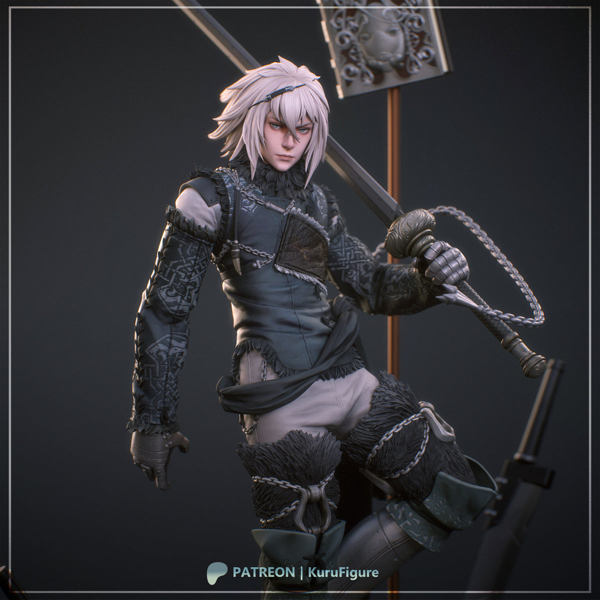 Brother Nier Style NieR Replicant Unpainted Resin Kit (1/6-1/12)