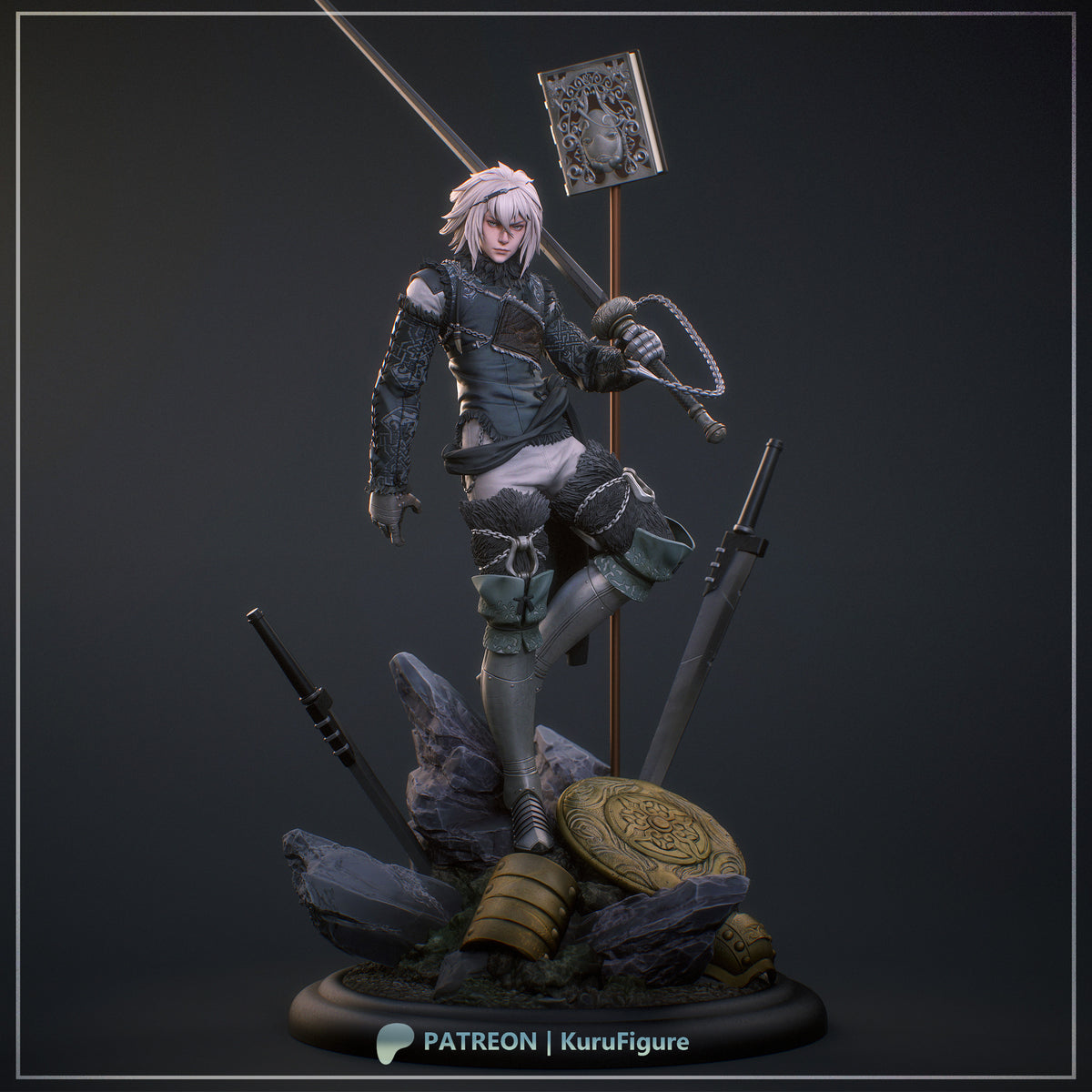 Brother Nier Style NieR Replicant Unpainted Resin Kit (1/6-1/12)