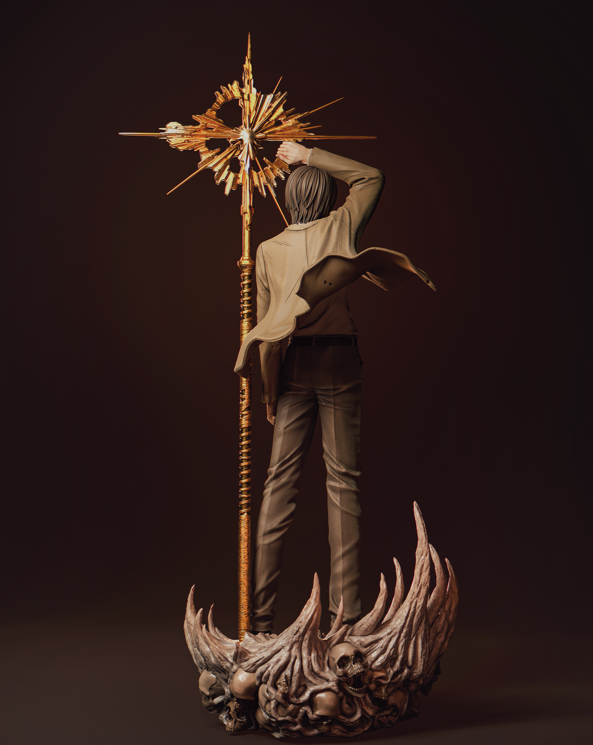 Light Yagami Style Death Note Anime Unpainted Resin Garage Model Kit (1/6-1/12)