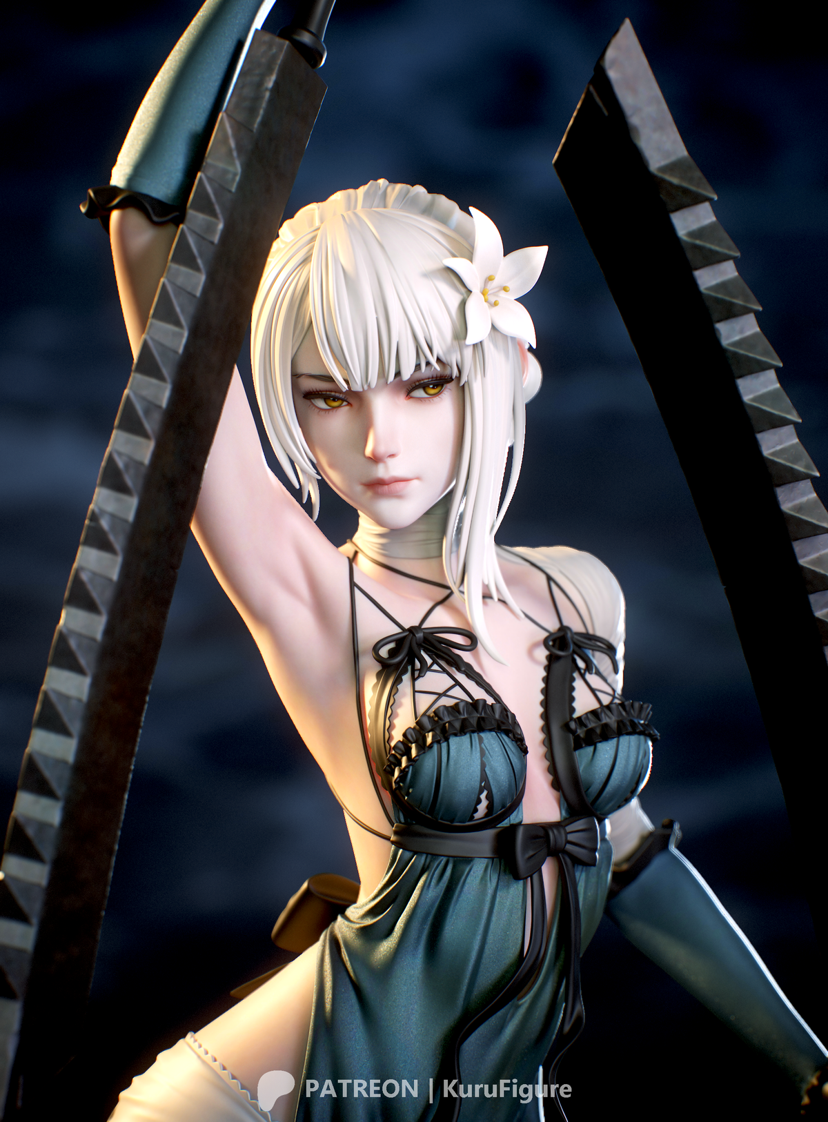 Kaine Style NieR Replicant Unpainted Resin Garage Kit (1/6-1/12)