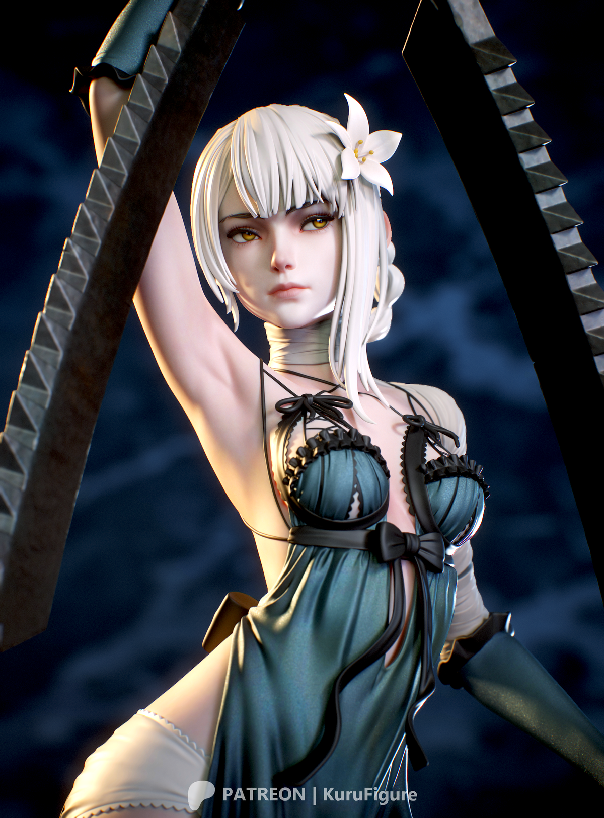 Kaine Style NieR Replicant Unpainted Resin Garage Kit (1/6-1/12)