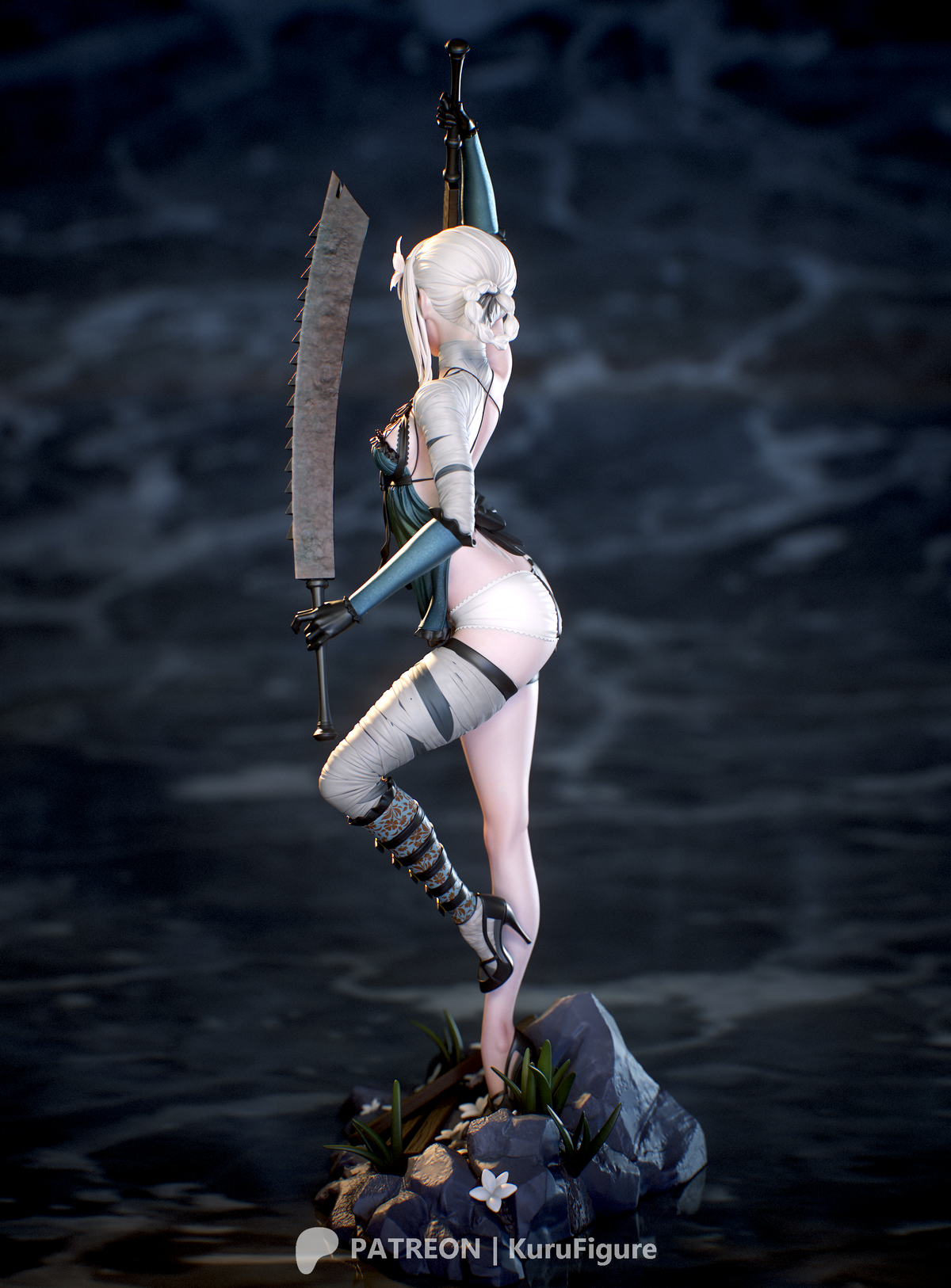 Kaine Style NieR Replicant Unpainted Resin Garage Kit (1/6-1/12)