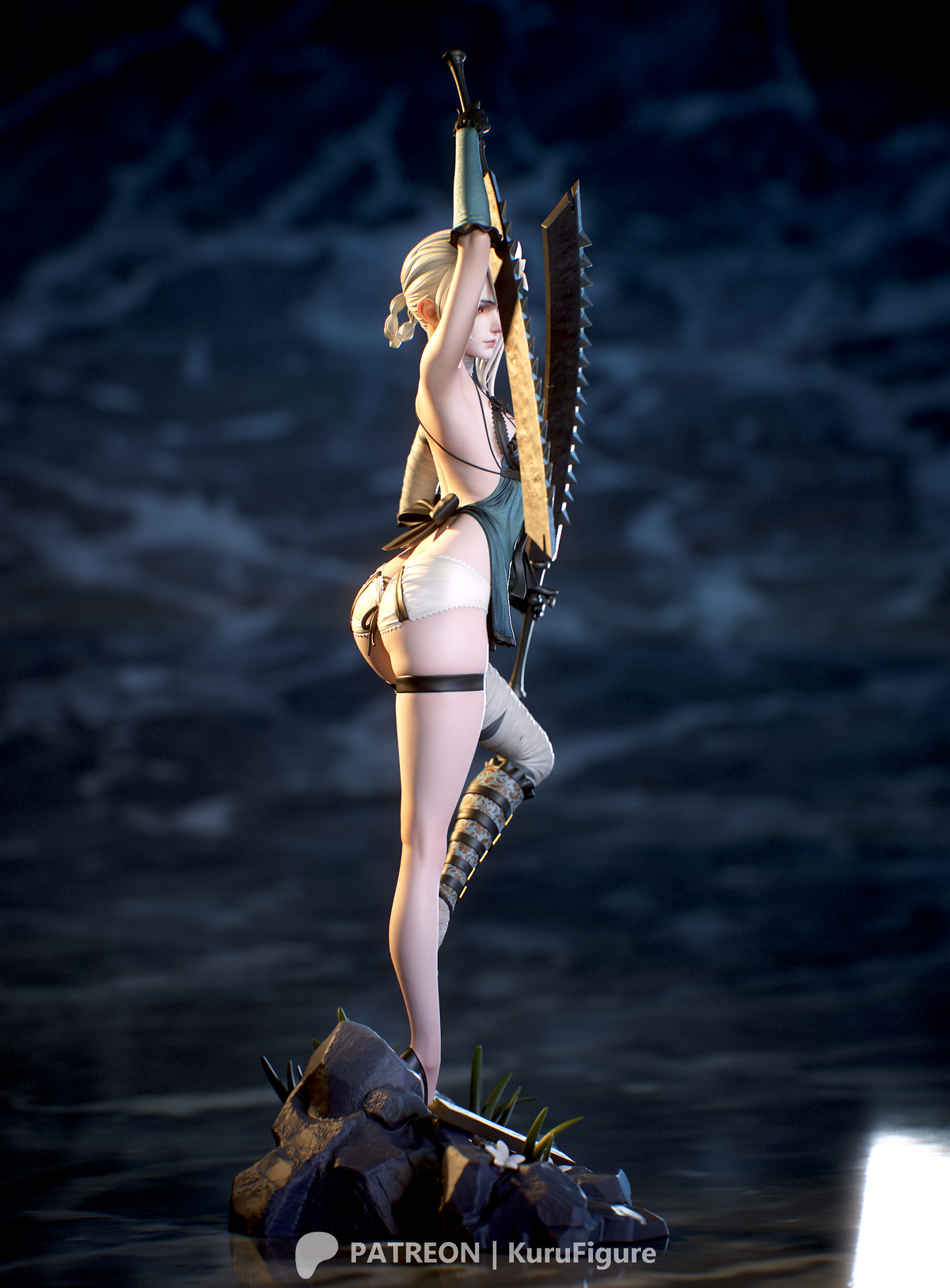 Kaine Style NieR Replicant Unpainted Resin Garage Kit (1/6-1/12)