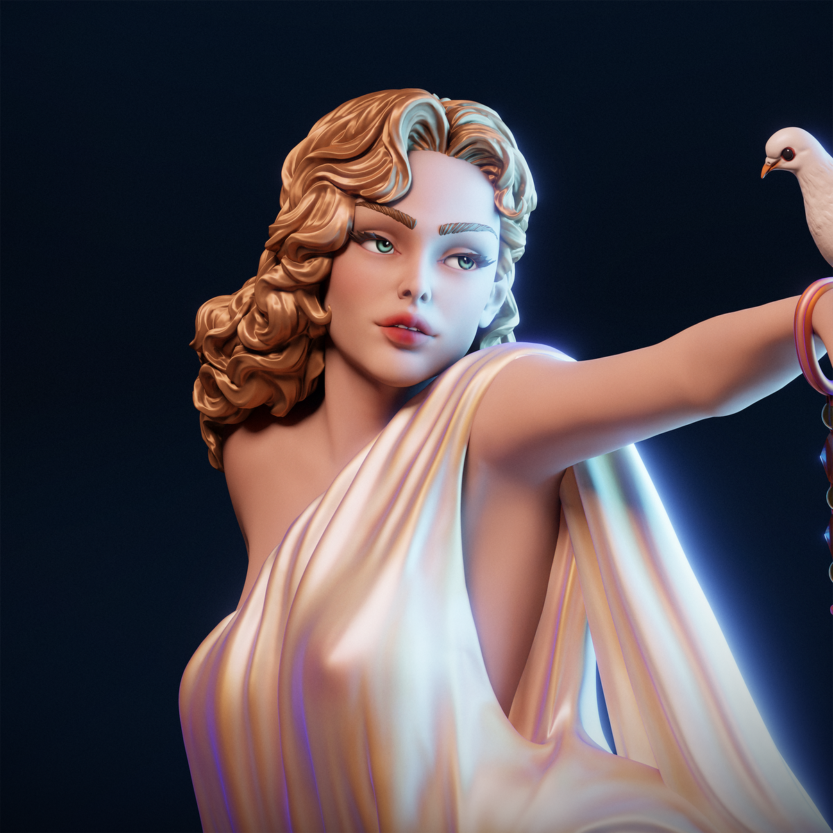 Goddess Muse Style Fine Art Fantasy Statue Unpainted Resin Garage Kit (1/6-1/12)