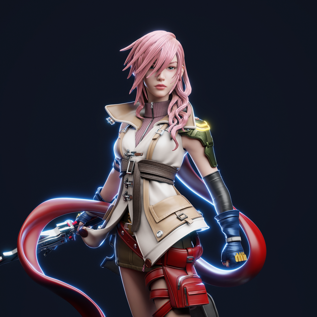 Lightning Style Final Fantasy XIII Gaming Unpainted Resin Garage Kit (1/6-1/12)
