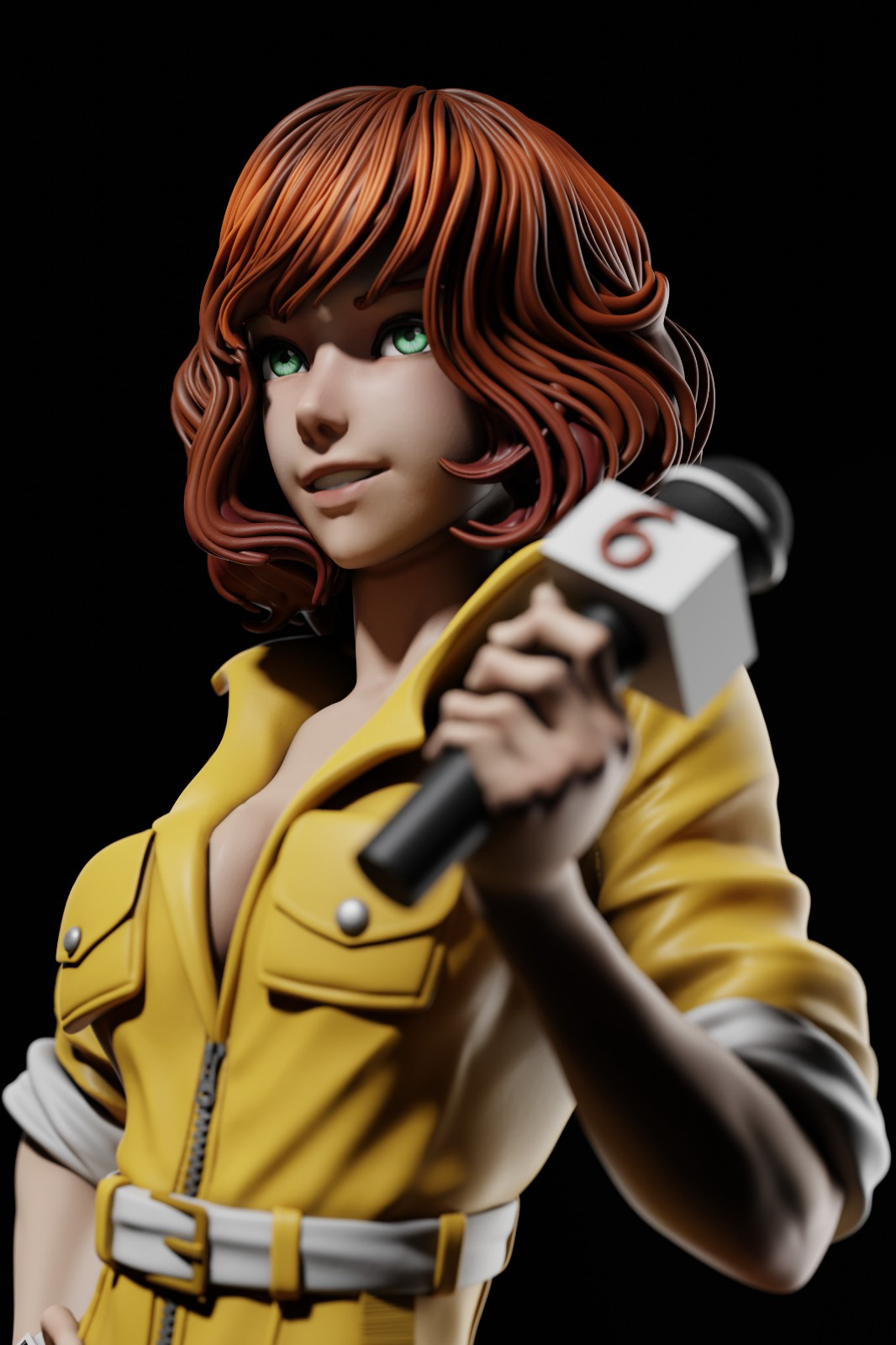 April O'Neil style Channel Heroine Girl resin kit – Unpainted 3D Printed Model kit