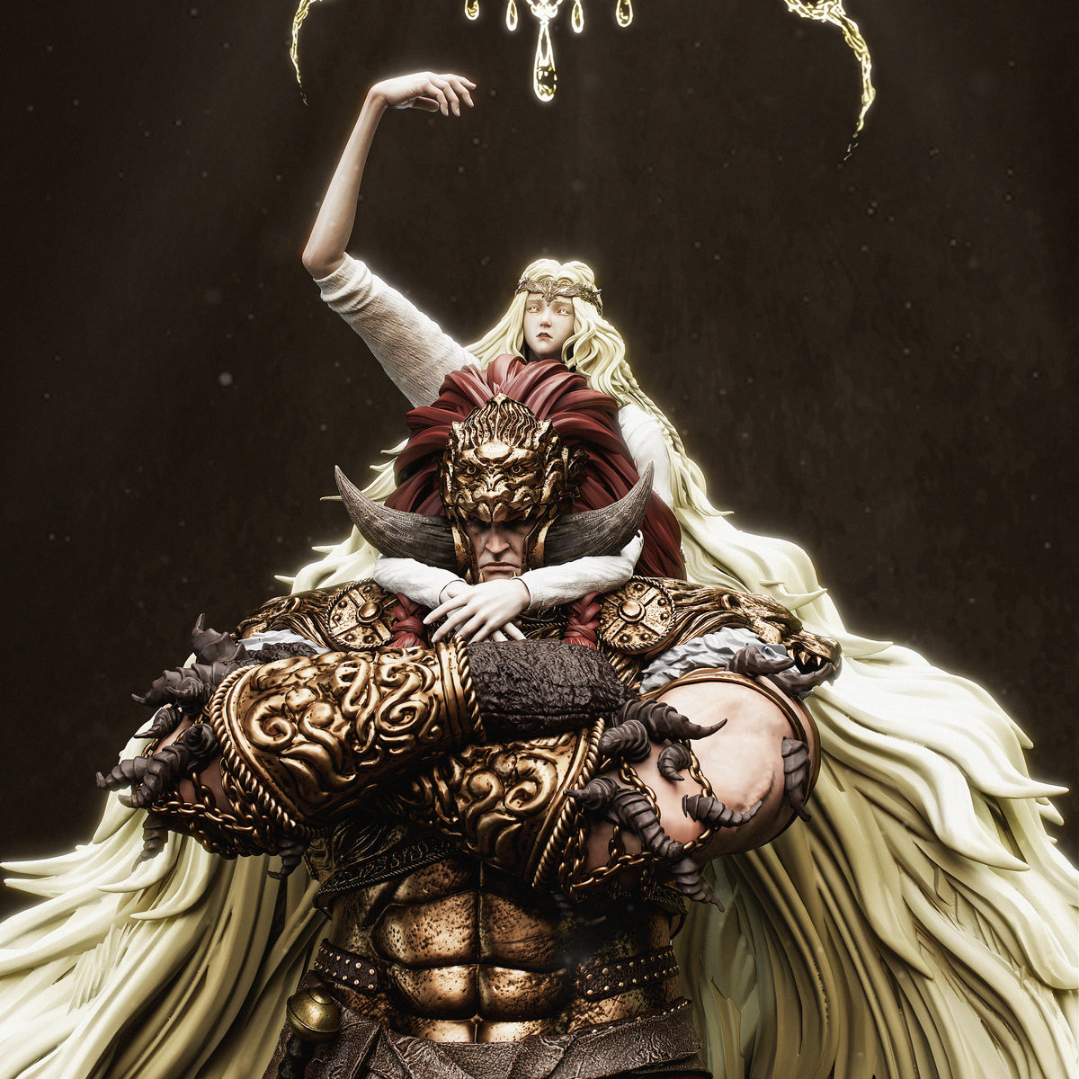 Radahn & Miquella Style Elden Ring Unpainted Resin Garage Kit (1/6-1/12)