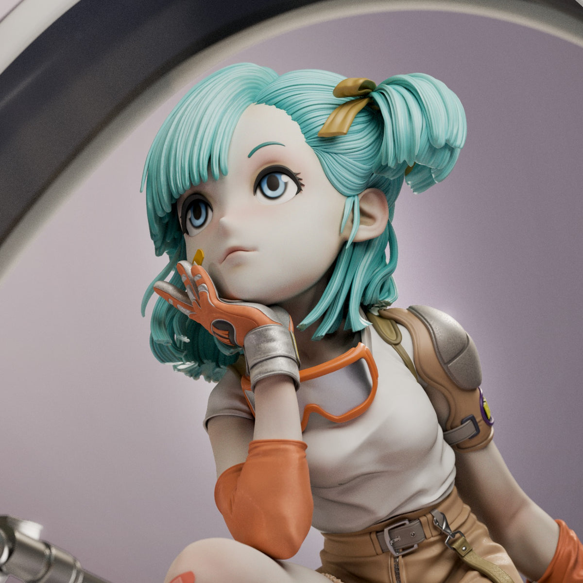 Bulma Style Dragon Ball Anime Unpainted Resin Garage Kit (1/6-1/12)