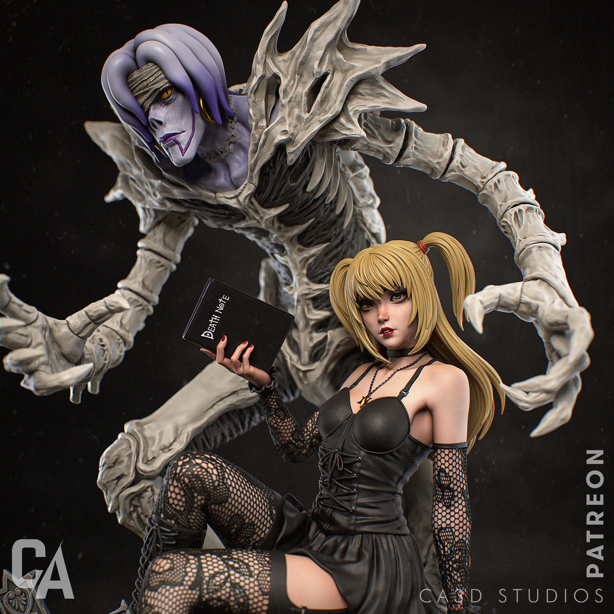 Misa Amane Style Death Note Anime Gothic Unpainted Resin Garage Model (1/6-1/12)