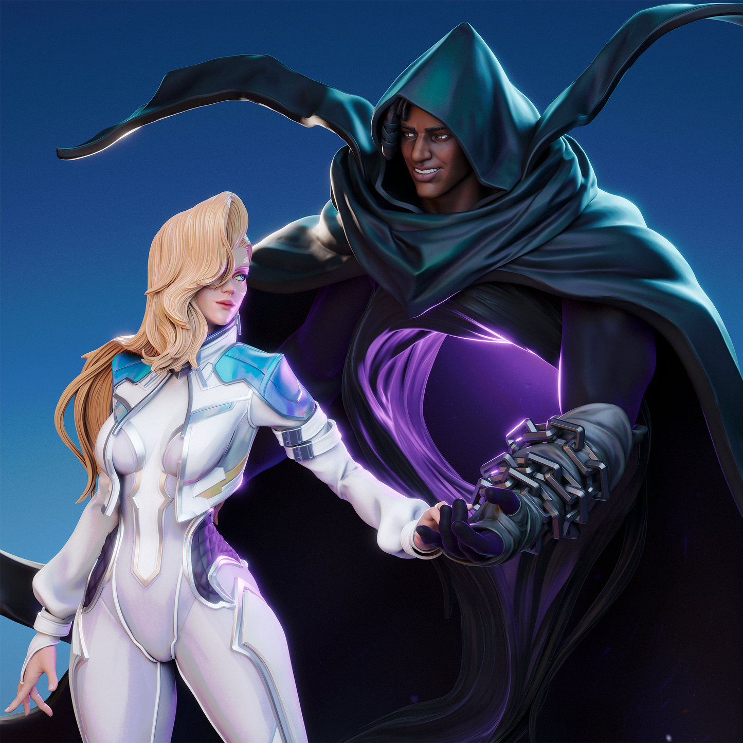 Cloak and Dagger style Duo resin kit – Unpainted 3D Printed Model kit