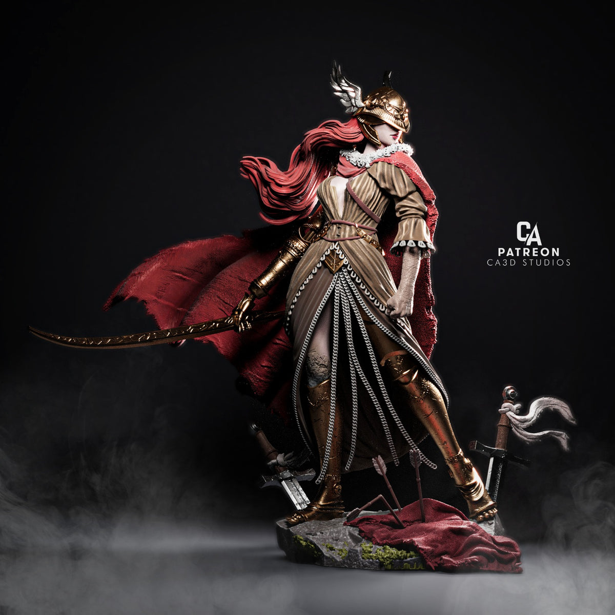 Downfall Malenia Style Elden Ring Unpainted Resin Garage Kit (1/6-1/12)