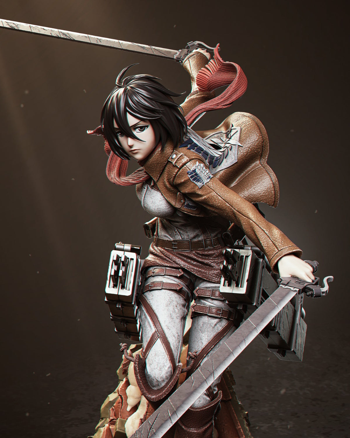 Mikasa Style Attack on Titan Anime Unpainted Resin Garage Model Kit (1/6-1/12)