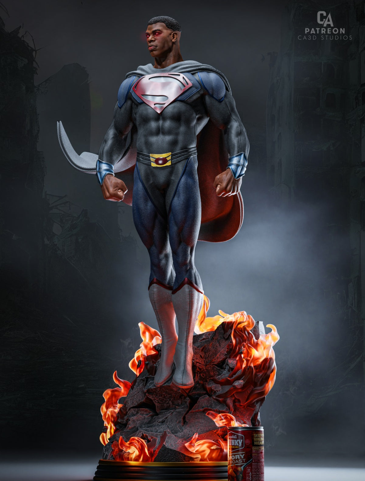 Val-Zod Style Earth 2 Superman DC Comic Unpainted Resin Garage Kit (1/6-1/12)
