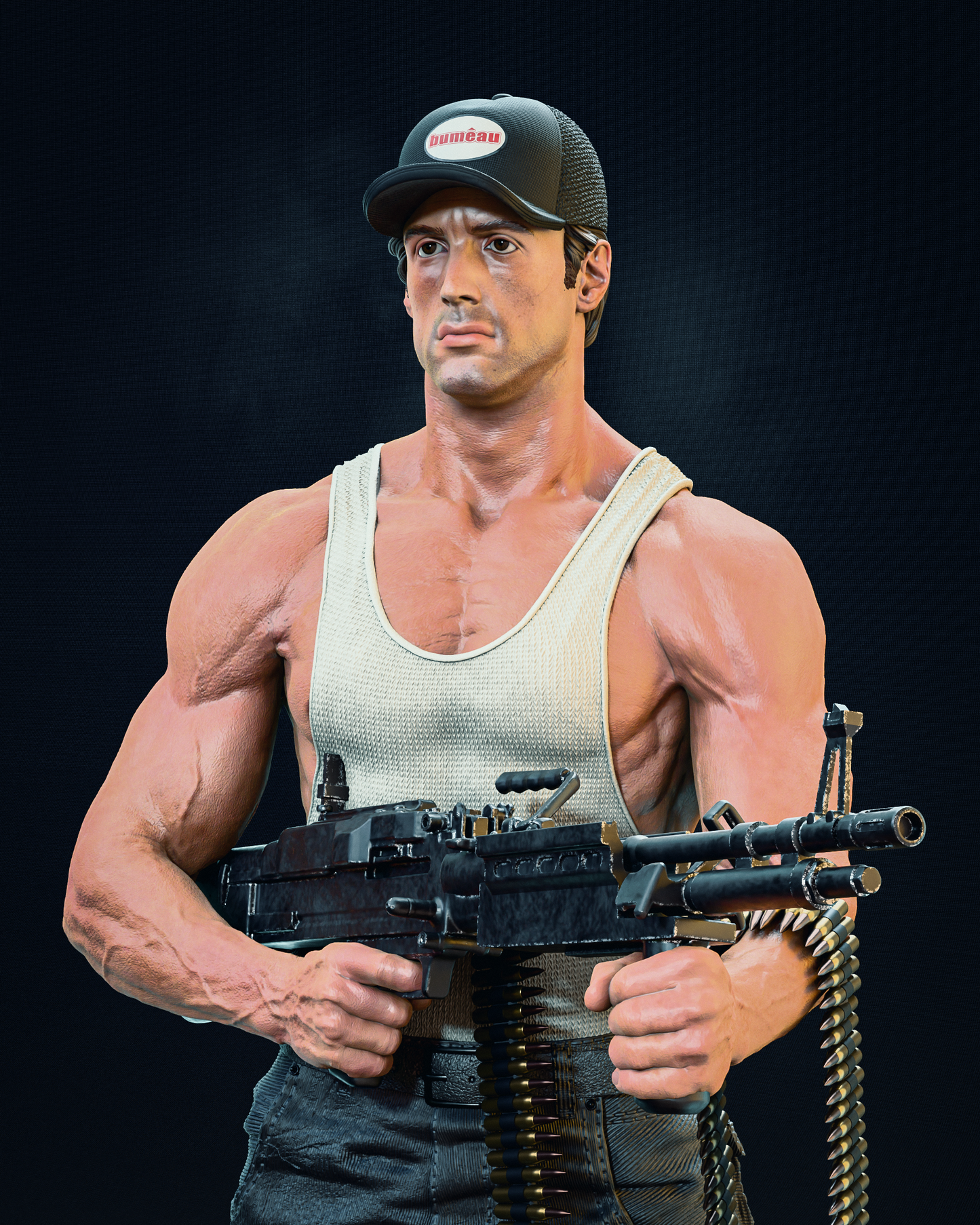 Rambo style Jungle Fury Warrior resin kit – Unpainted 3D Printed Model kit