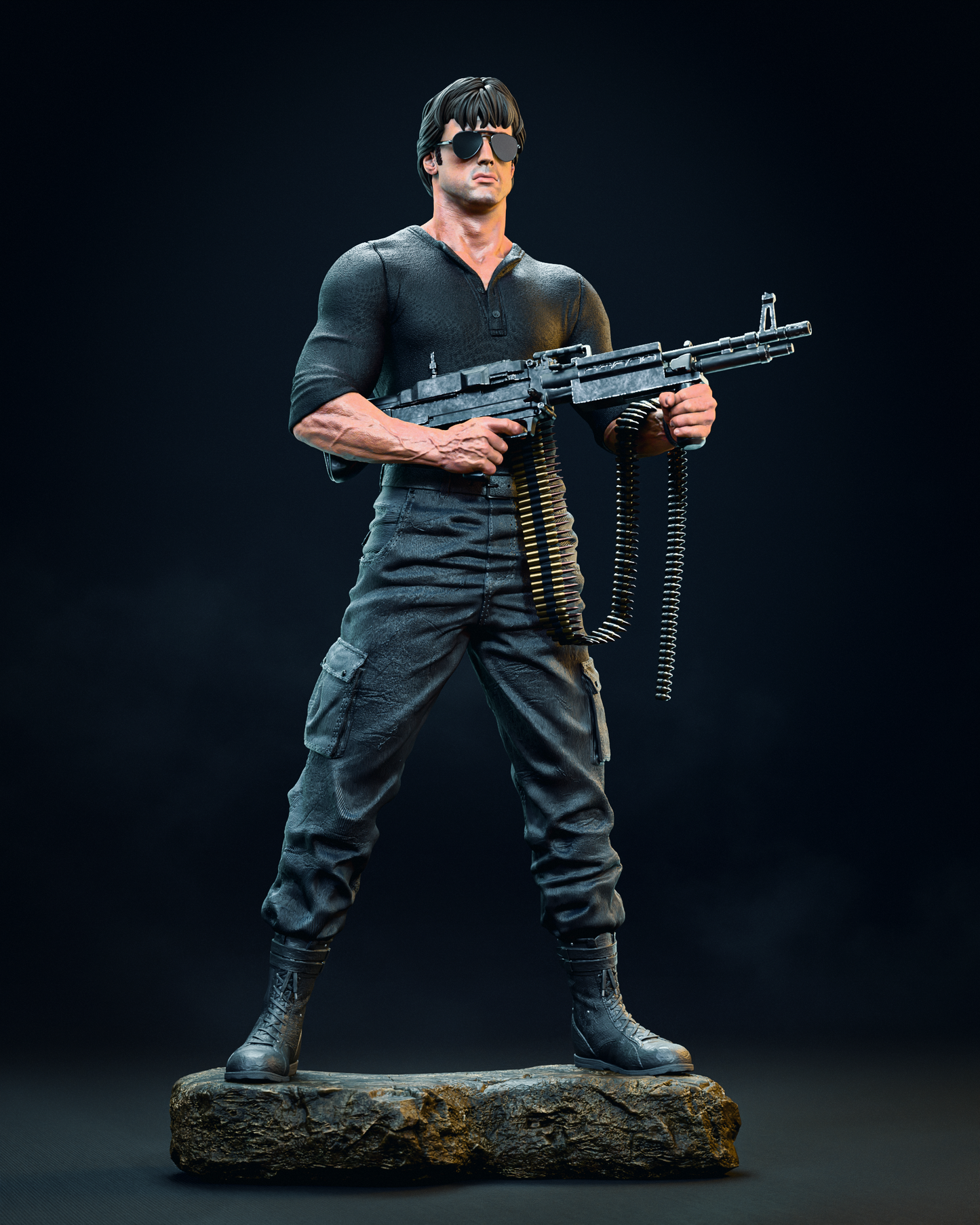 Rambo style Jungle Fury Warrior resin kit – Unpainted 3D Printed Model kit