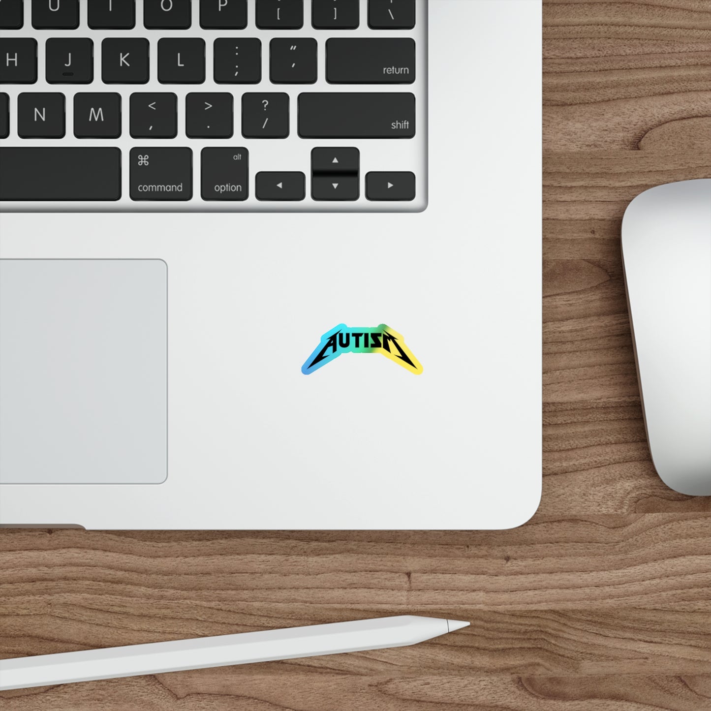 AUTISM Holographic Sticker – Rock Band Style Neurodiversity Decal
