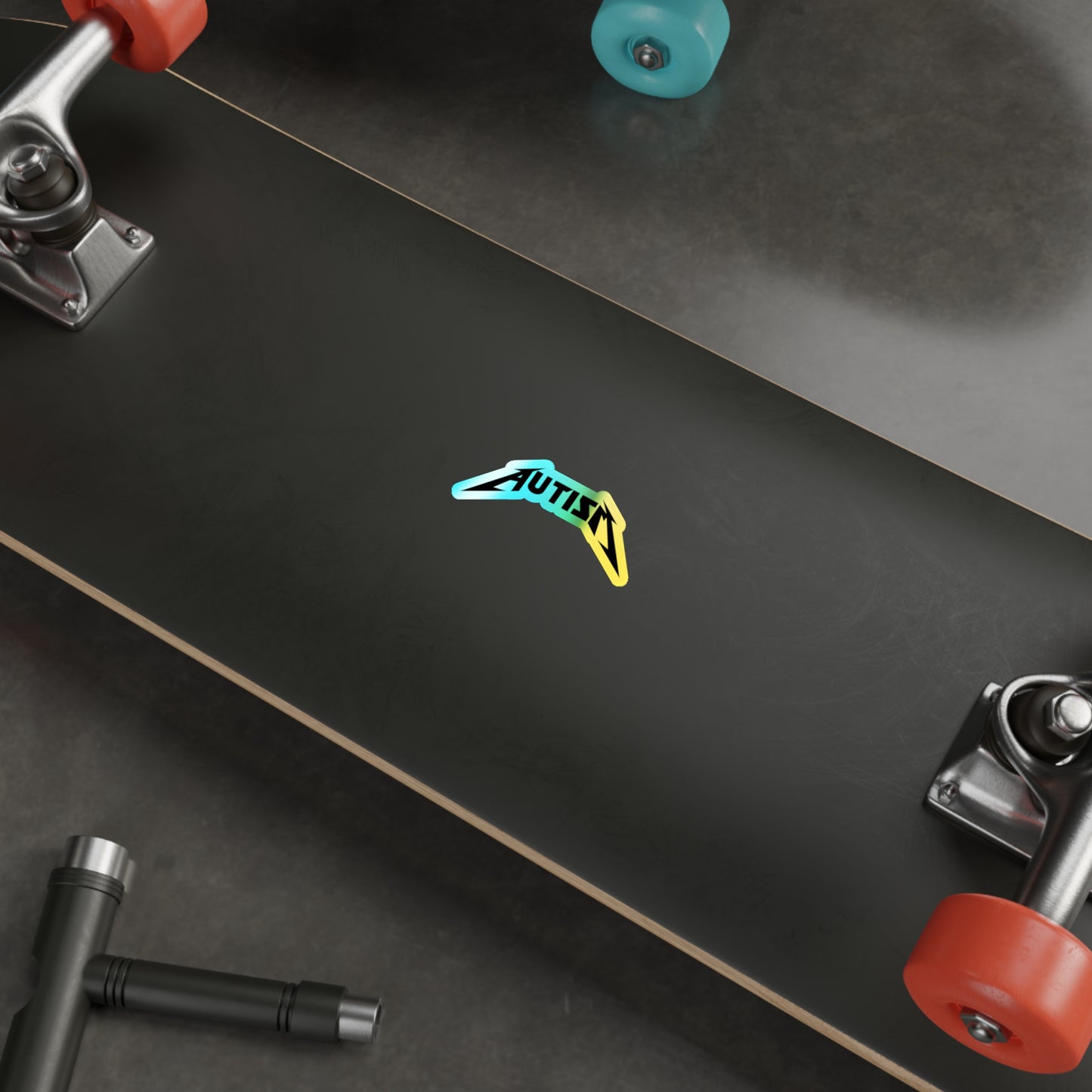 AUTISM Holographic Sticker – Rock Band Style Neurodiversity Decal