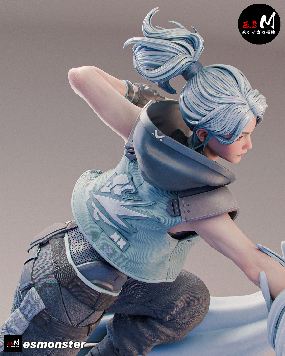 Jett Style Valorant Unpainted Resin Garage Model Kit (1/6-1/12)