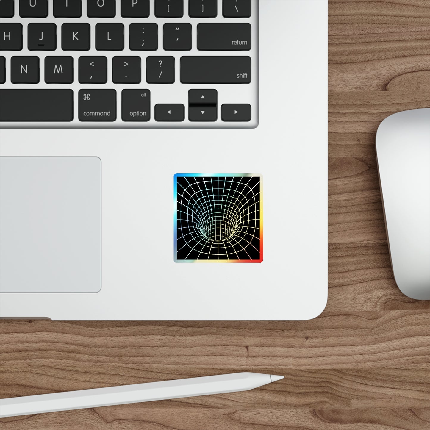 Holographic Grid Tunnel Sticker - Cyberpunk Vaporwave Webcore Glitch Edgerunners Astro Punk Event Horizon Aesthetic Decal sticker