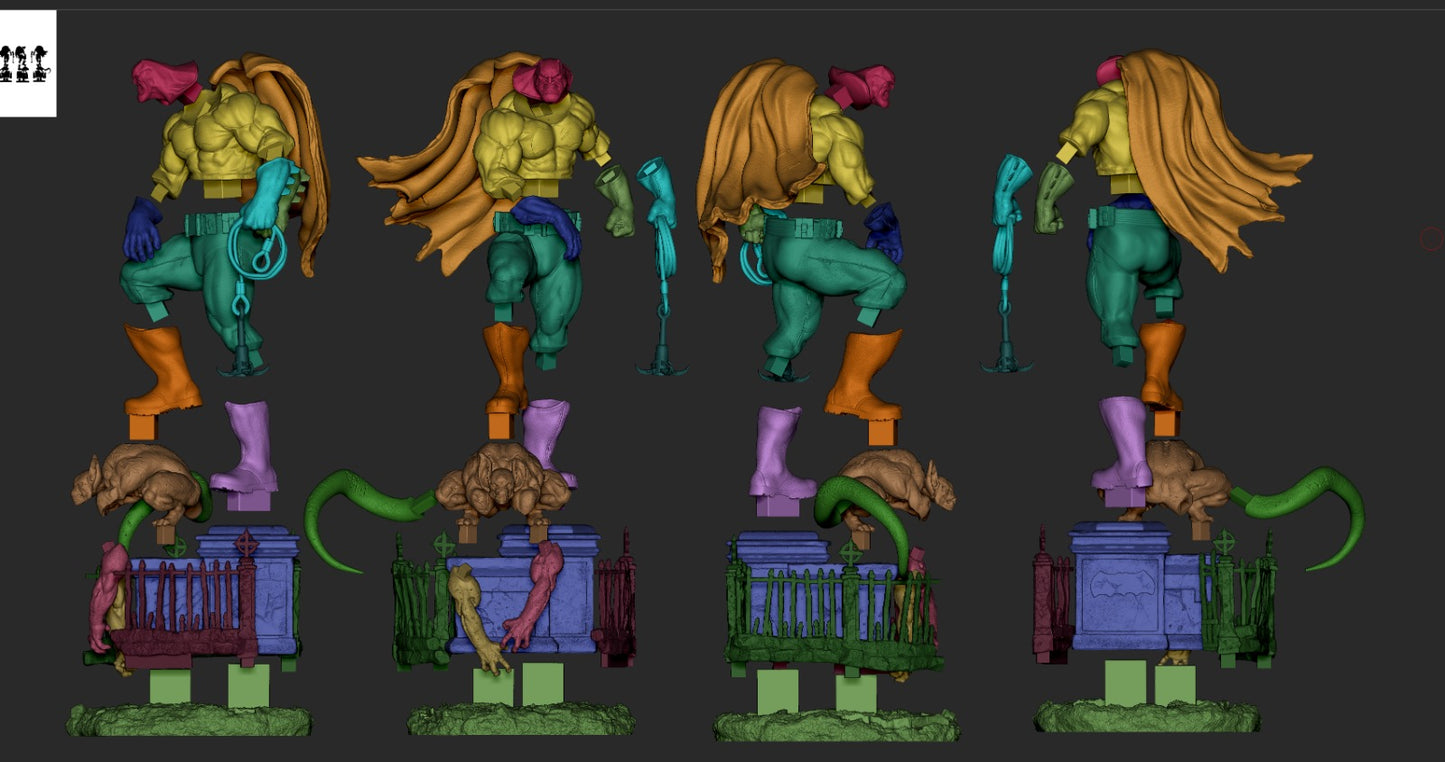 Monsterous Batman Style Dark Knight Resin Kit – Unpainted 3D Printed Model Kit