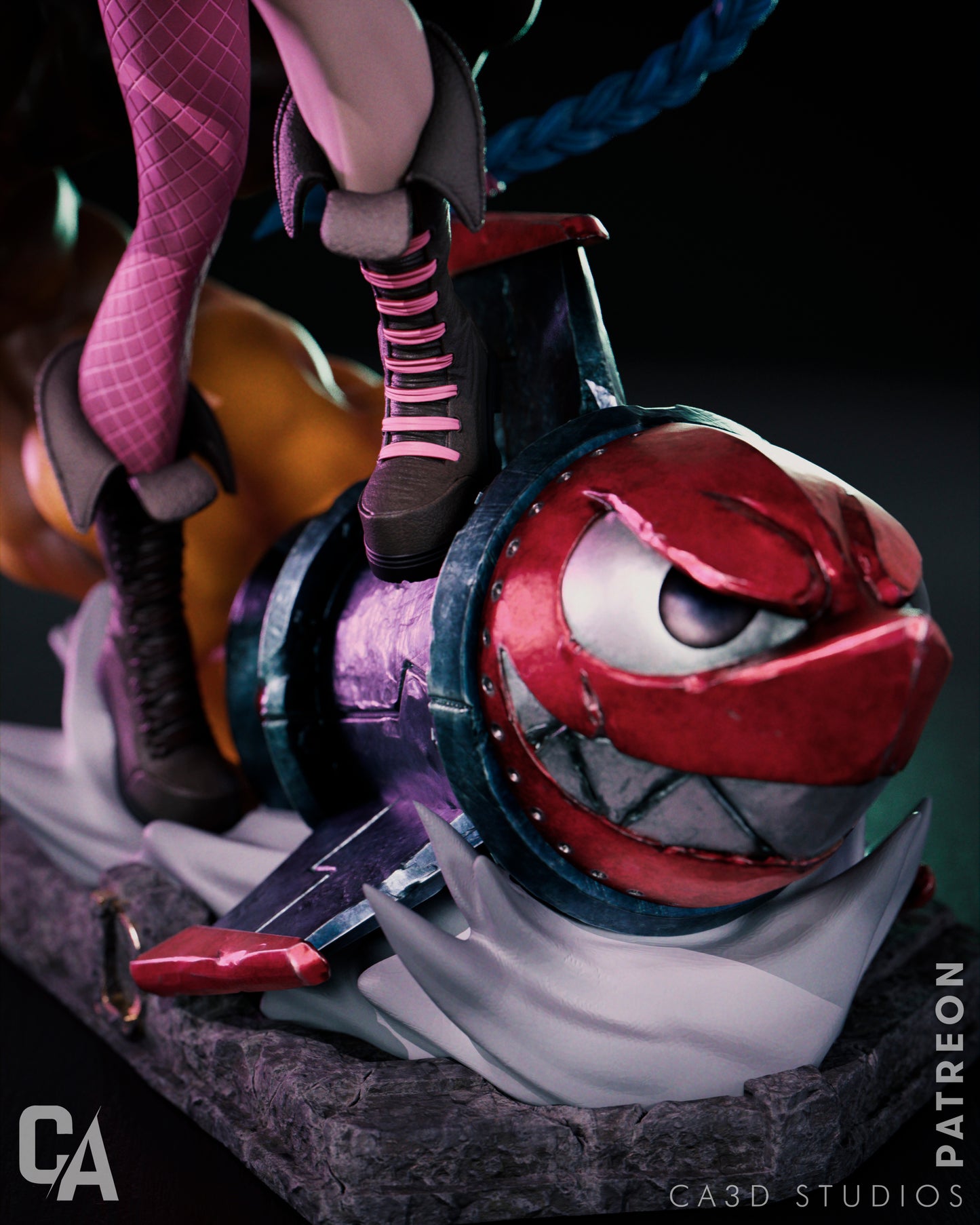 Jinx style Mad Gunner Girl resin kit – Unpainted 3D Printed Model kit