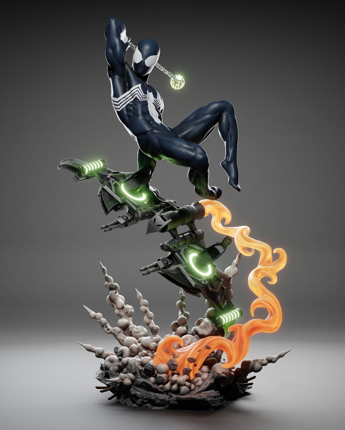 Spiderman Symbiote Style Marvel Comics Unpainted Resin Garage Model (1/6-1/12)