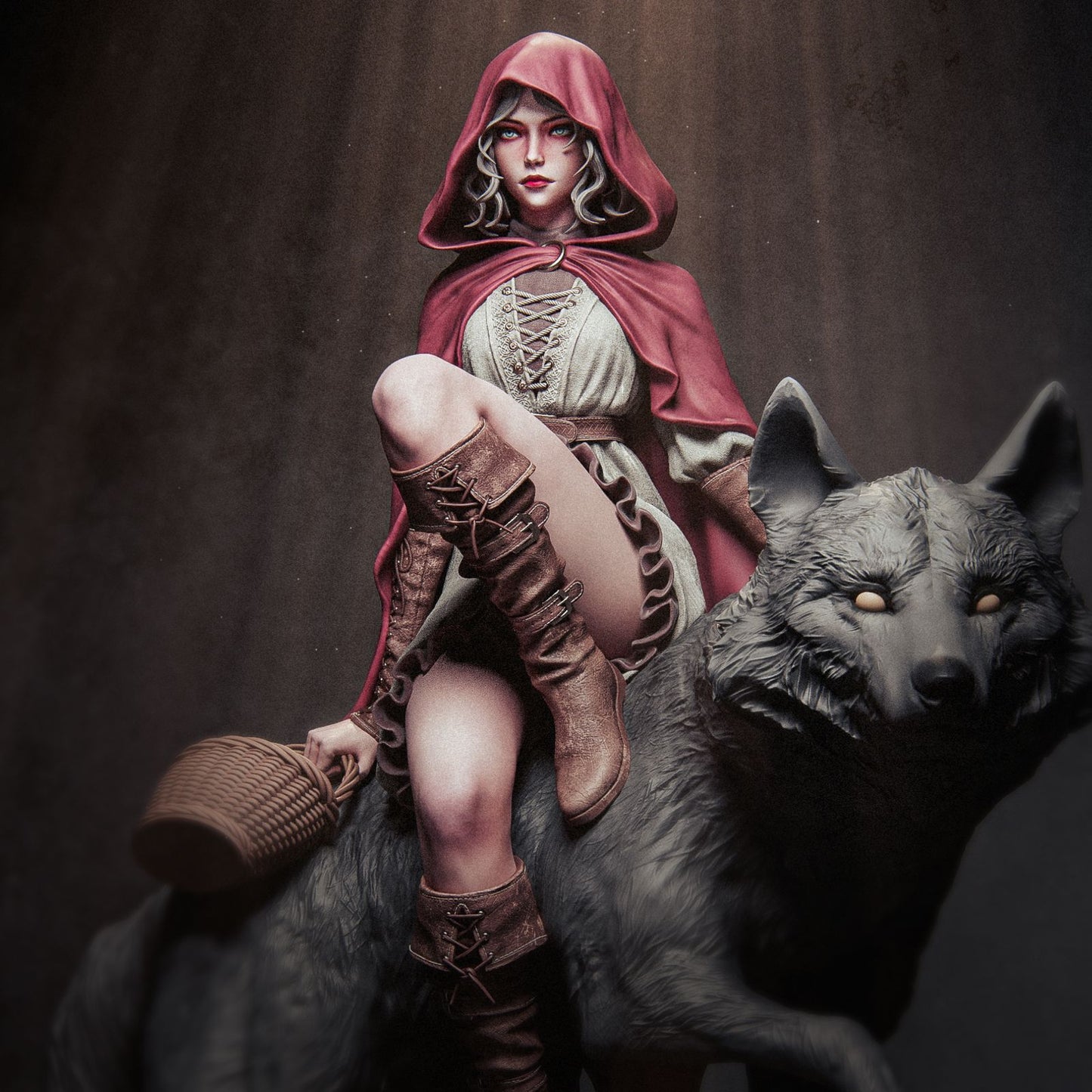Red Riding Hood Twilight Hunter Girl resin kit – Unpainted 3D Printed Model kit