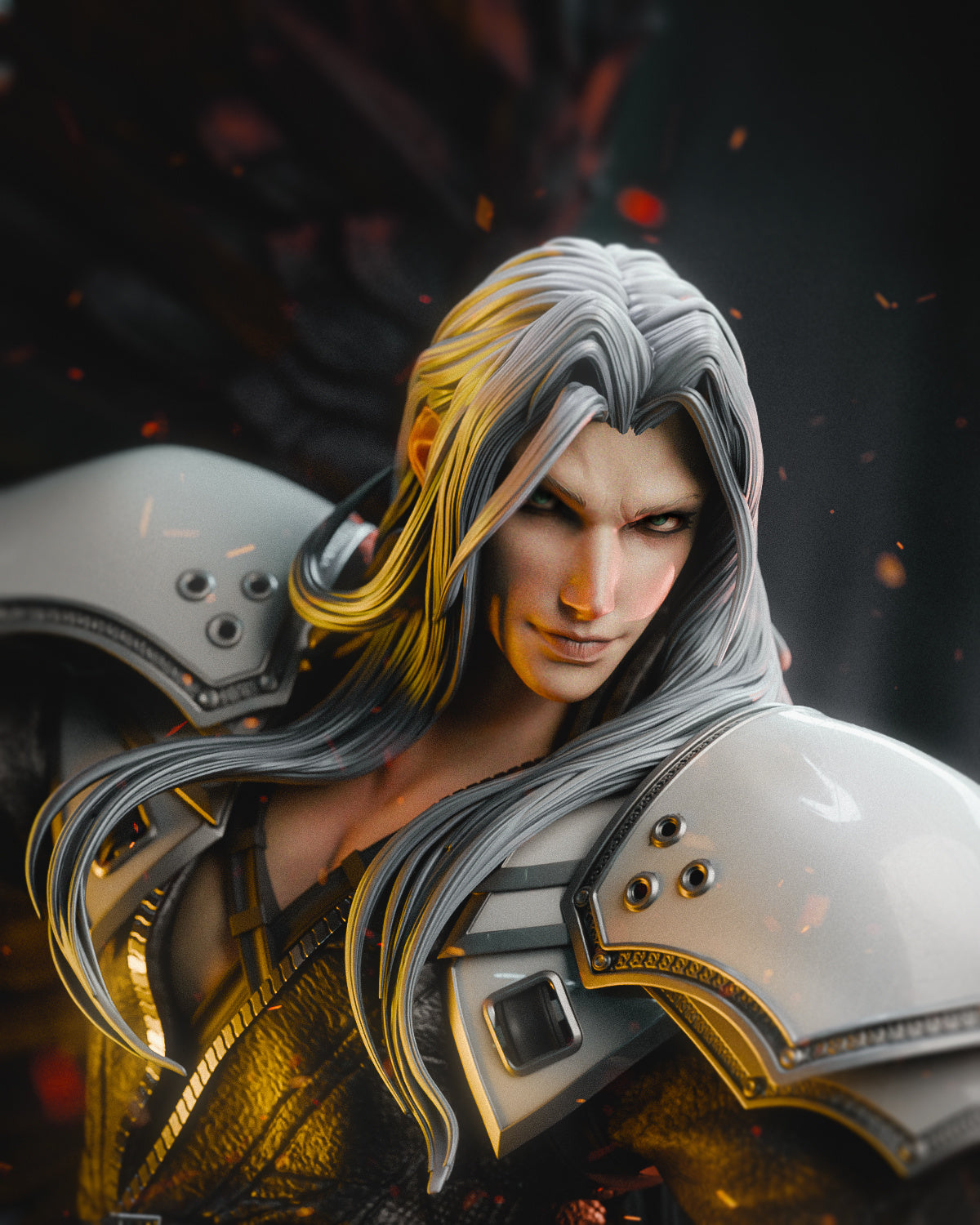 Sephiroth Style Final Fantasy VII Gaming Unpainted Resin Garage Kit (1/6-1/12)