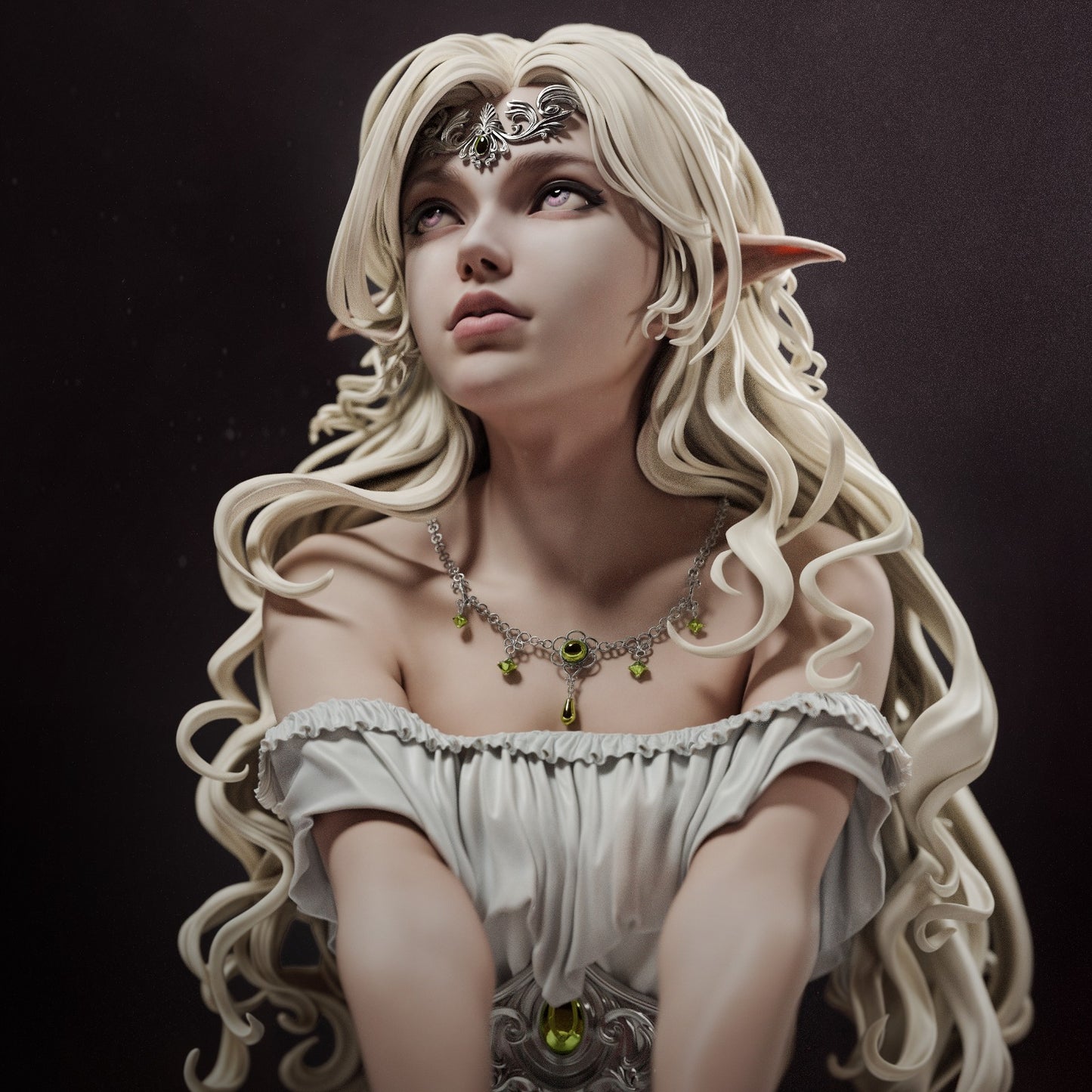 Elf Princess Forest Royalty resin kit – Unpainted 3D Printed Model kit