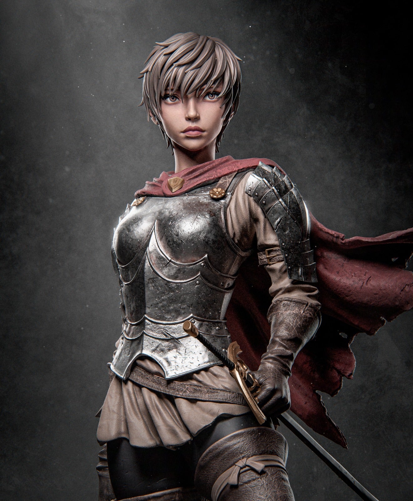 Casca style Warrior Commander Girl resin kit – Unpainted 3D Printed Model kit