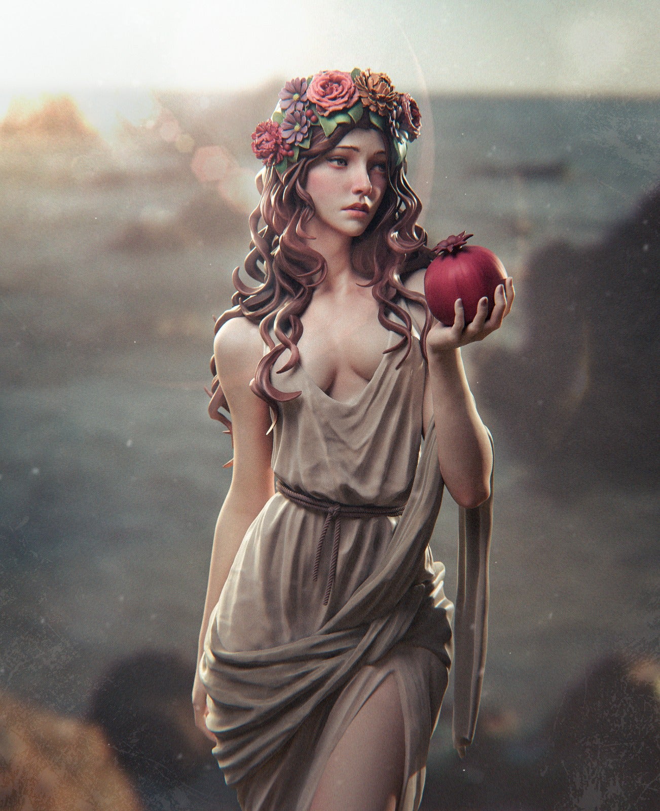 Persephone Underworld Queen resin kit – Unpainted 3D Printed Model kit