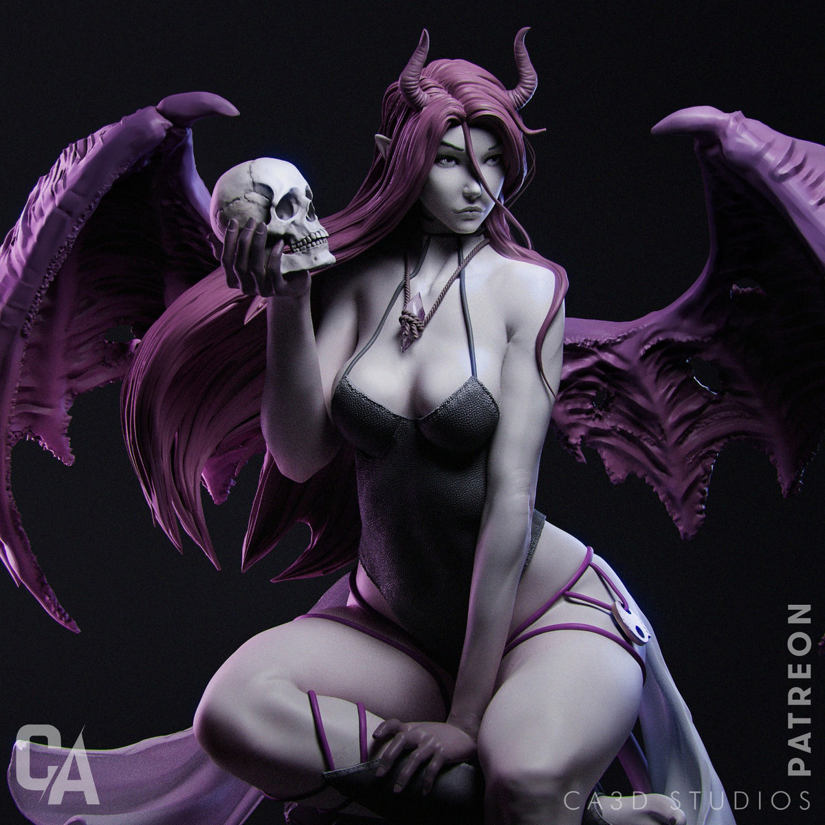 Succubus Infernal Temptress OC Style Demon Unpainted Resin Garage Kit (1/6-1/12)