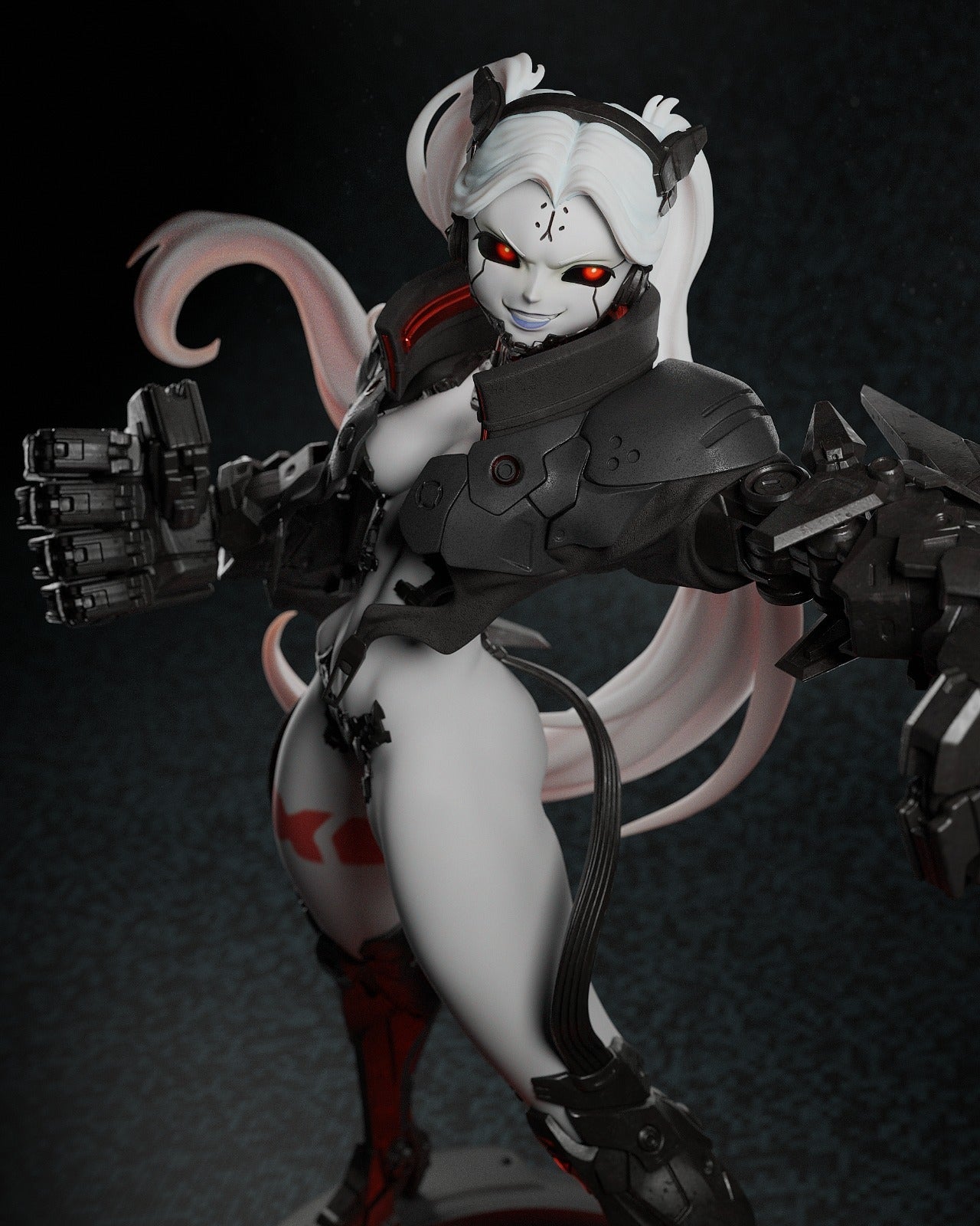 Rebecca Smasher style Pink Bruiser Girl resin kit – Unpainted 3D Printed Model kit