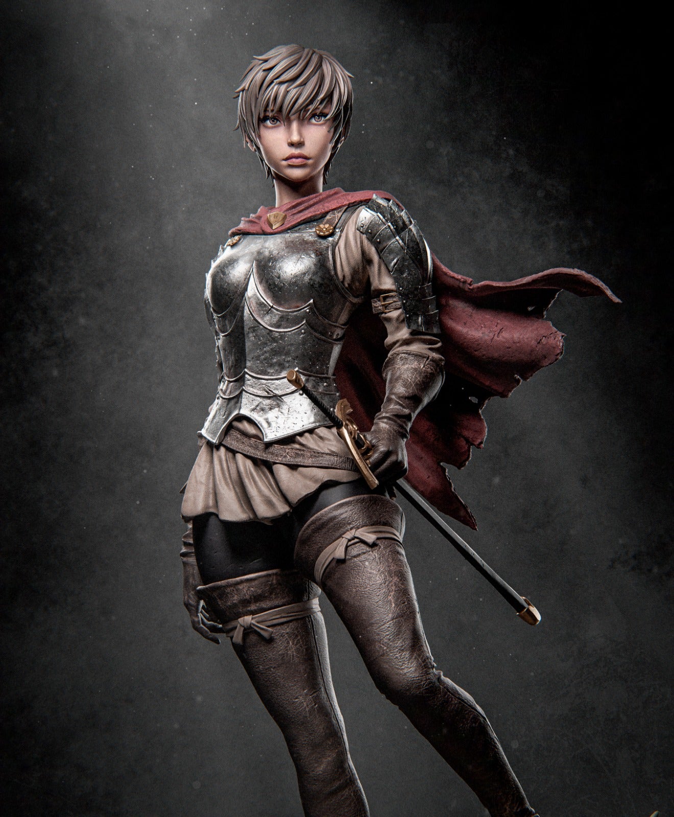 Casca style Warrior Commander Girl resin kit – Unpainted 3D Printed Model kit