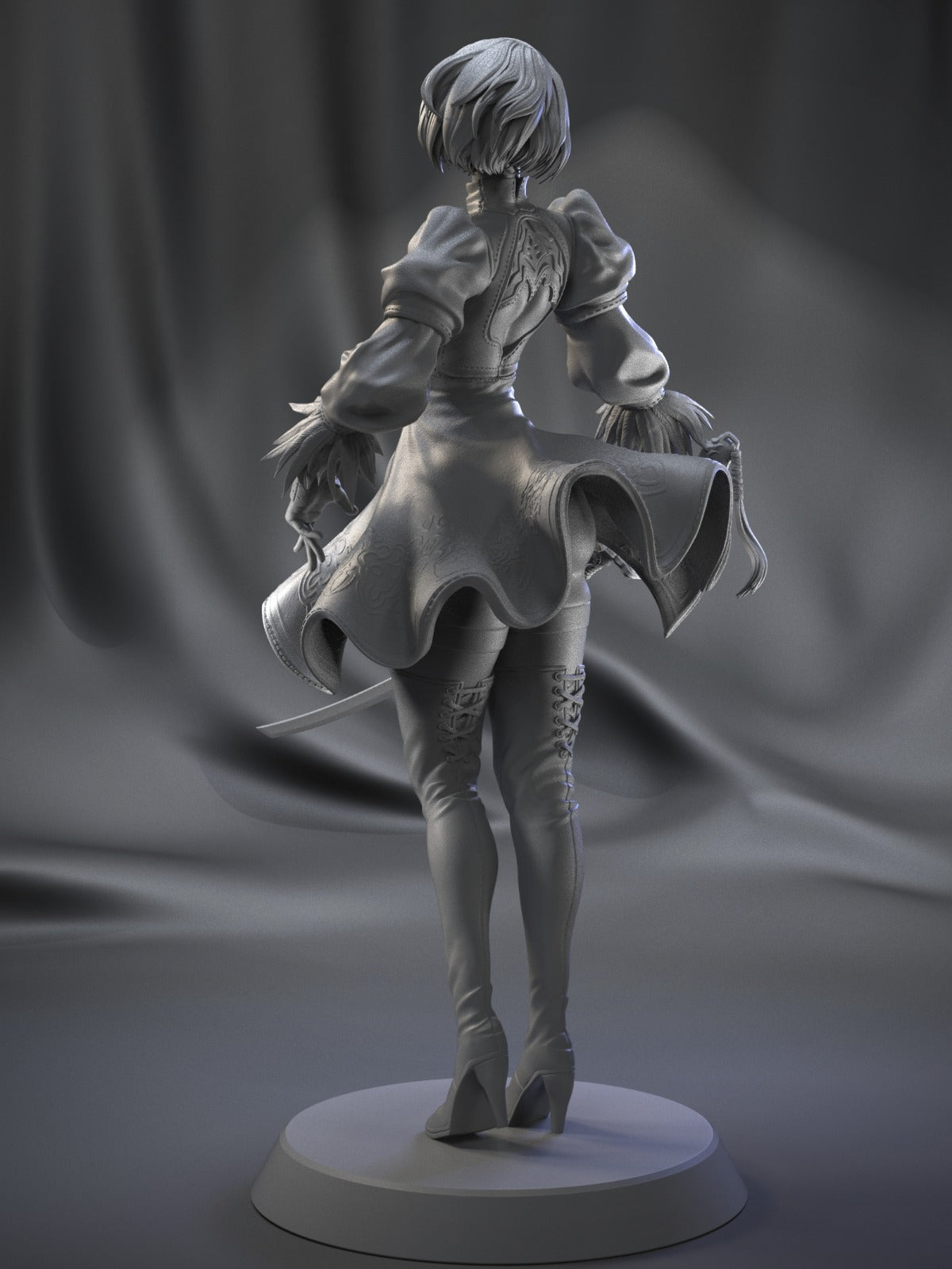 Blade Dancer 2B Style Nier Automata Unpainted Resin Garage Model Kit (1/6-1/12)