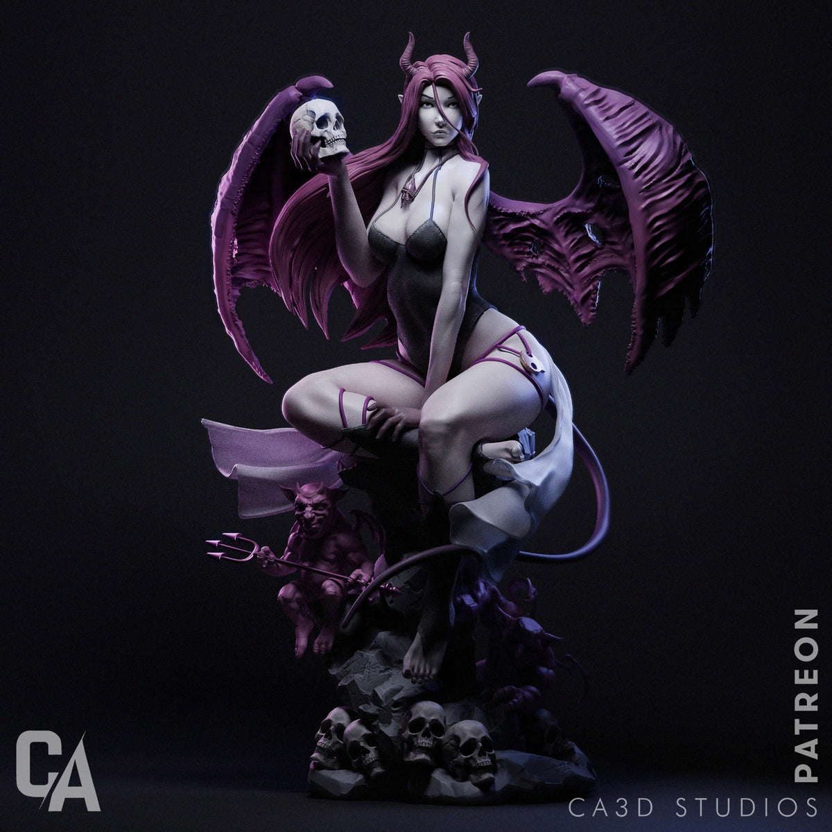 Succubus Infernal Temptress OC Style Demon Unpainted Resin Garage Kit (1/6-1/12)