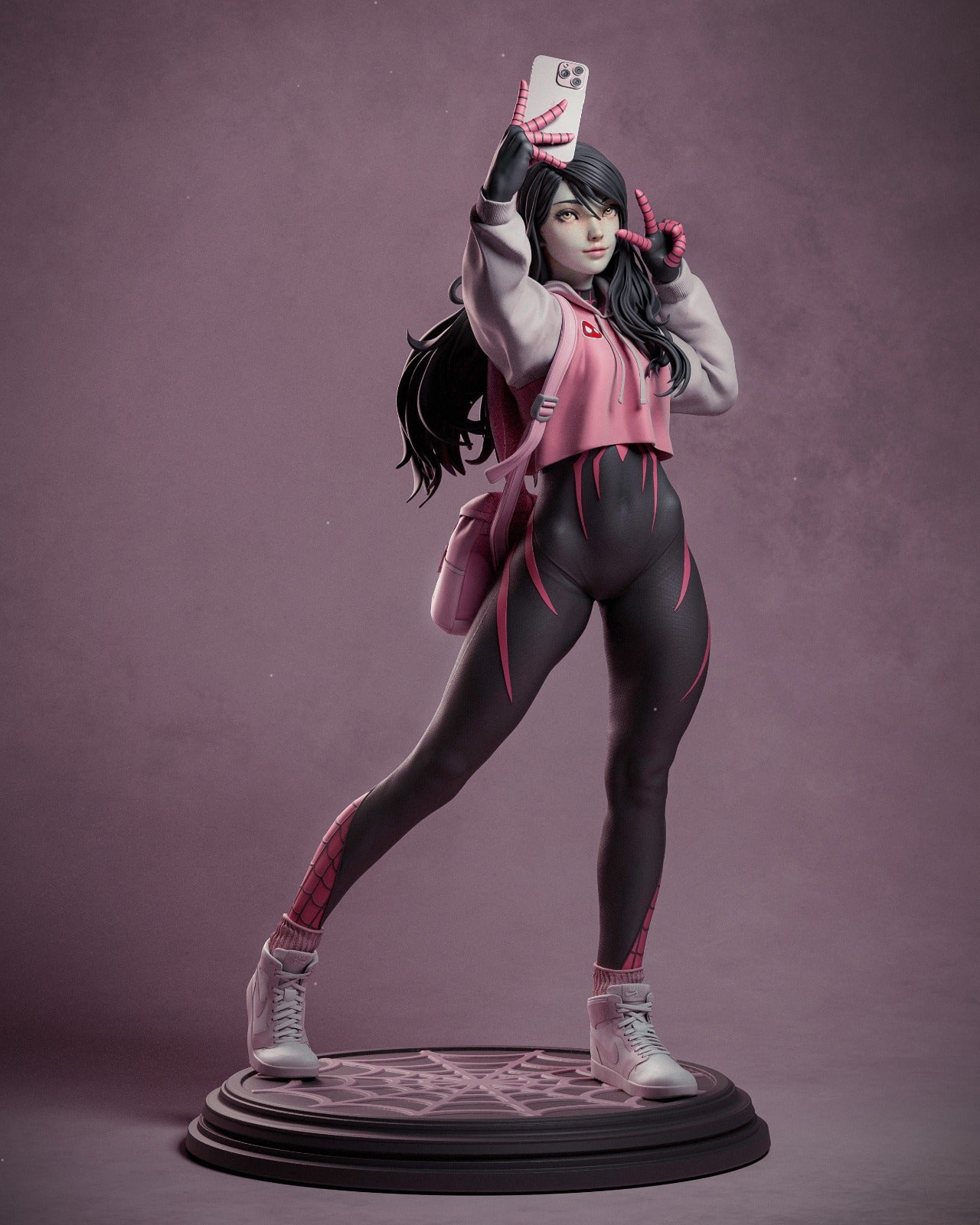 Spider-Girl style Web Warrior Girl resin kit – Unpainted 3D Printed Model kit