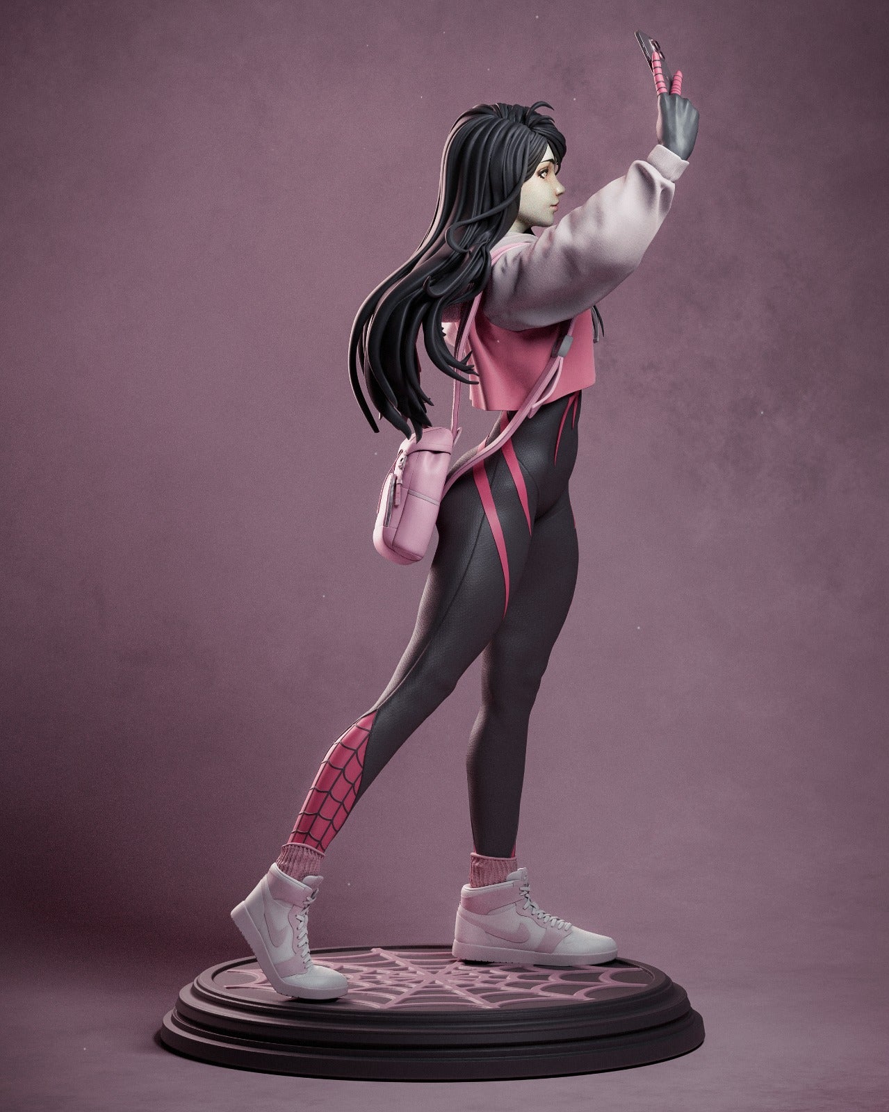 Spider-Girl style Web Warrior Girl resin kit – Unpainted 3D Printed Model kit