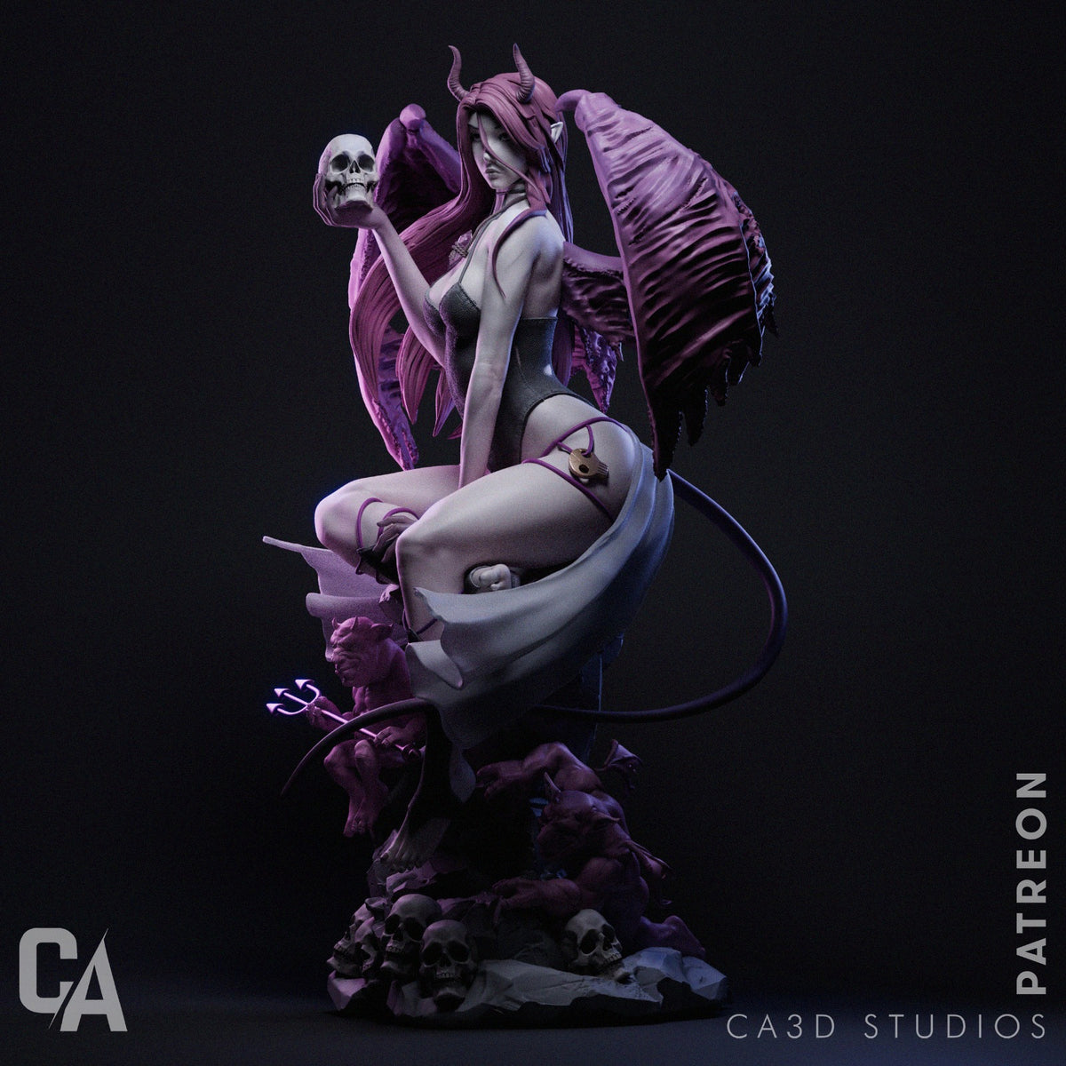 Succubus Infernal Temptress OC Style Demon Unpainted Resin Garage Kit (1/6-1/12)