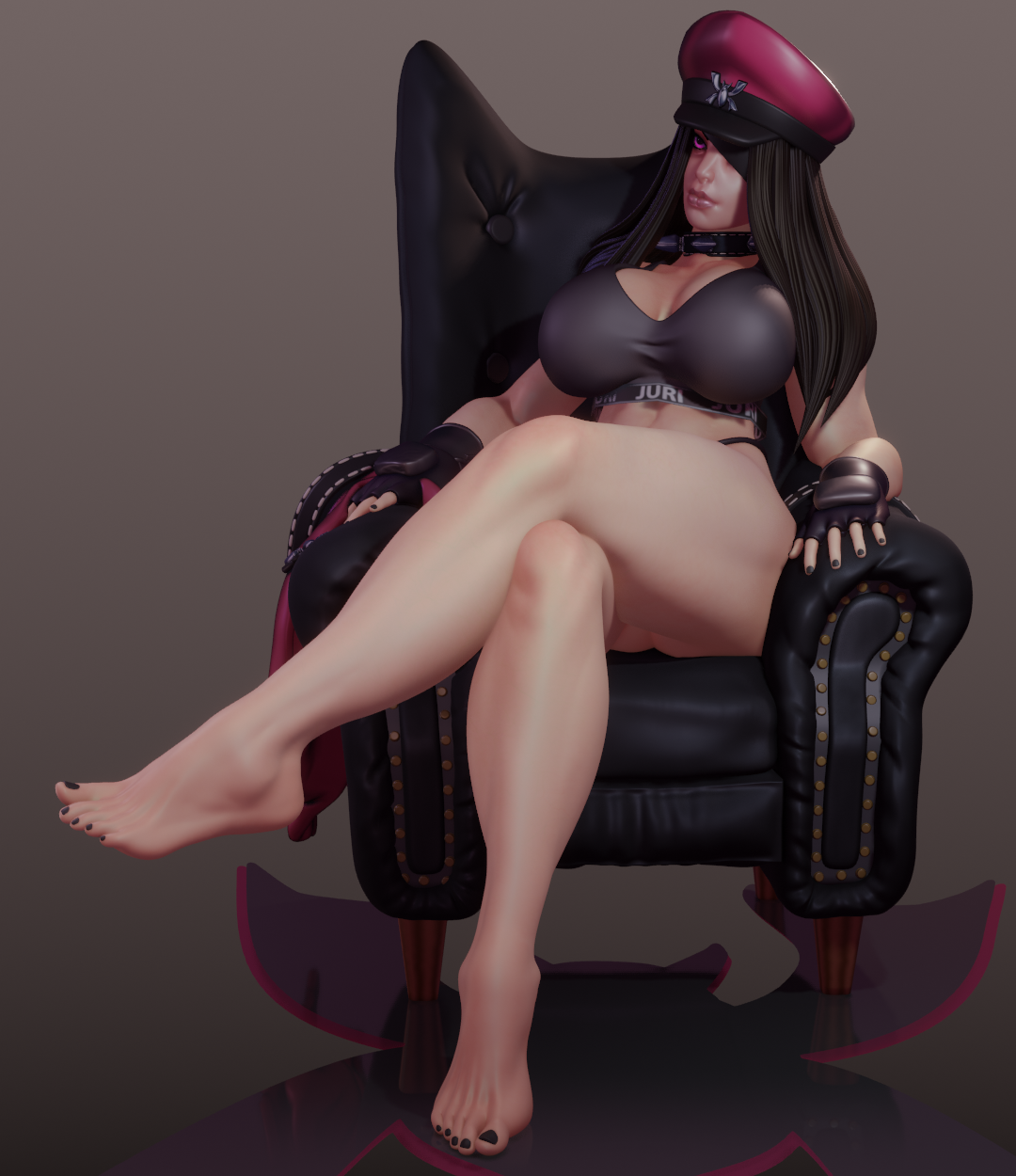 Boss Juri style Psycho Strike Girl resin kit – Unpainted 3D Printed Model kit