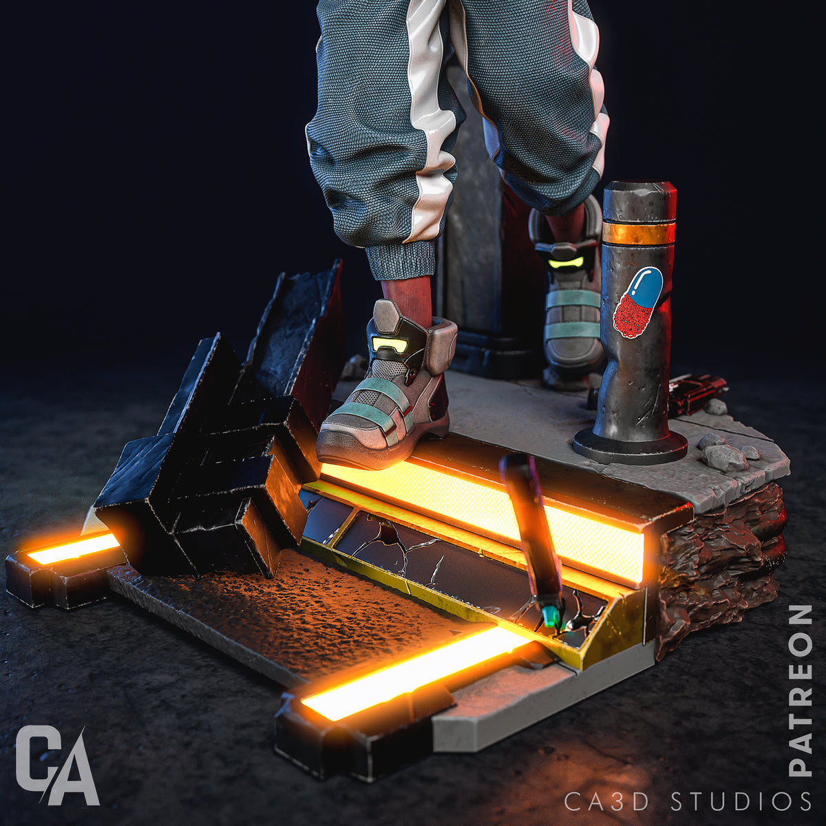 David Martinez Style Cyberpunk Anime Unpainted Resin Garage Model Kit (1/6-1/12)