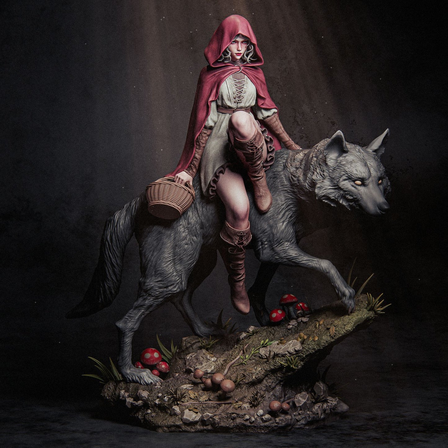 Red Riding Hood Twilight Hunter Girl resin kit – Unpainted 3D Printed Model kit