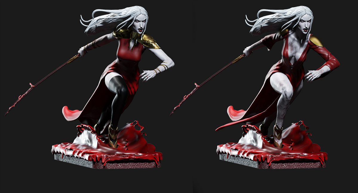 Carmilla Style Vampire Castlevania Anime Unpainted Resin Garage Kit (1/6-1/12)