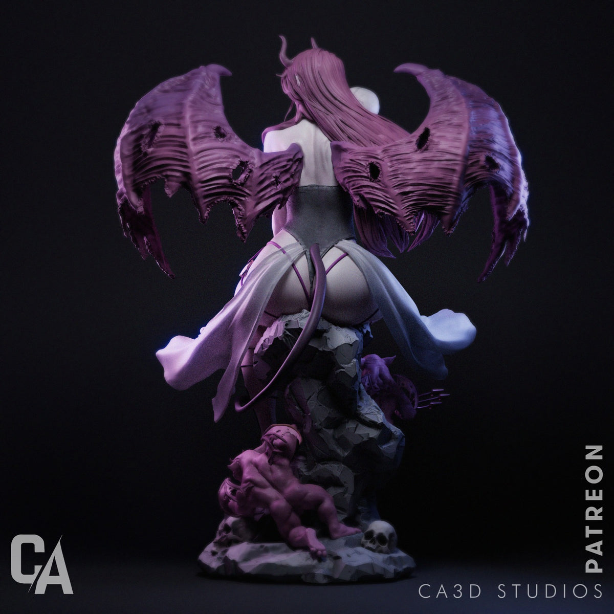Succubus Infernal Temptress OC Style Demon Unpainted Resin Garage Kit (1/6-1/12)