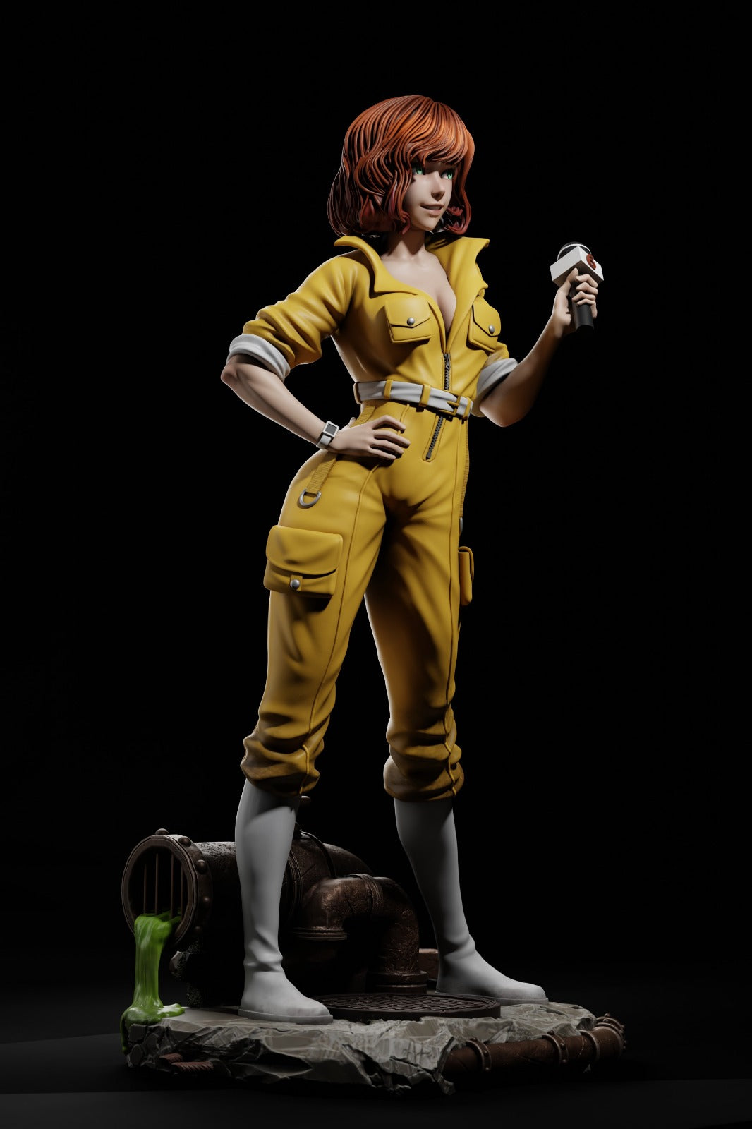 April O'Neil style Channel Heroine Girl resin kit – Unpainted 3D Printed Model kit