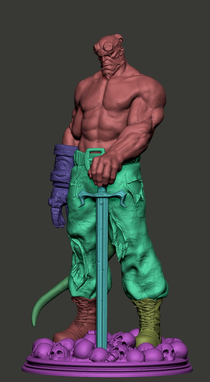 Hellboy Ascended Style Comic Demon Unpainted Resin Garage Model Kit (1/6-1/12)