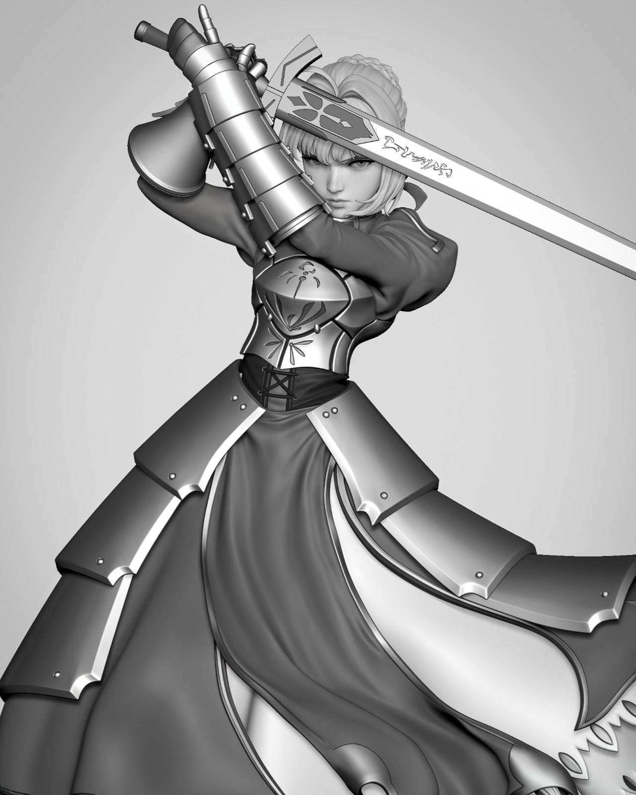 Saber style Holy Blade Girl resin kit – Unpainted 3D Printed Model kit