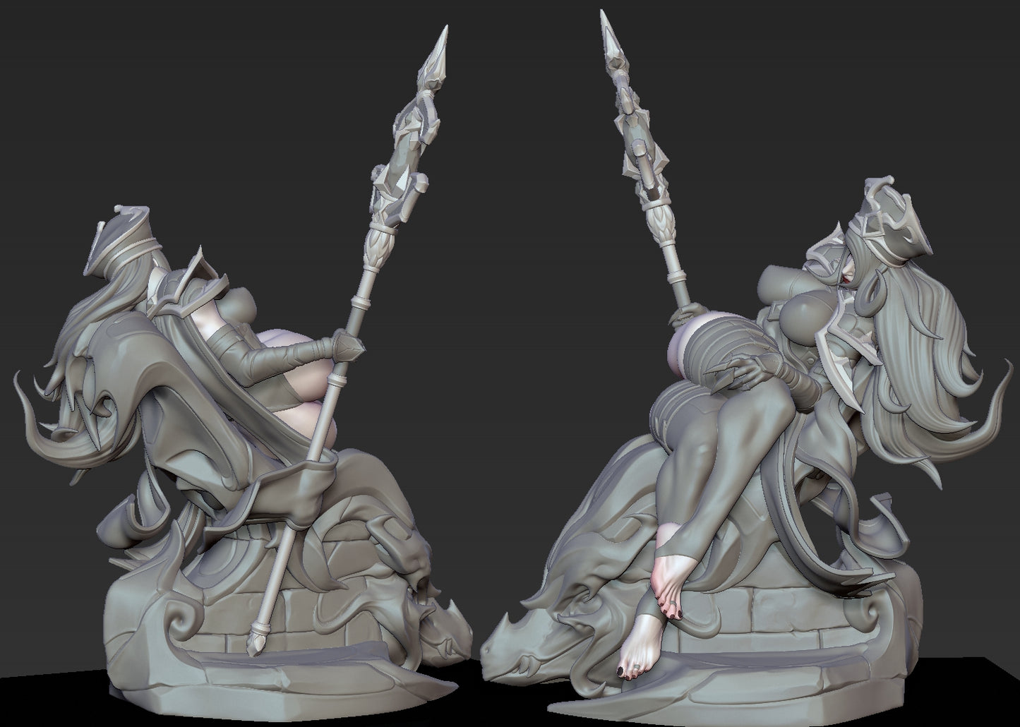 Sally Whitemane style Crimson Inquisitor Girl resin kit – Unpainted 3D Printed Model kit