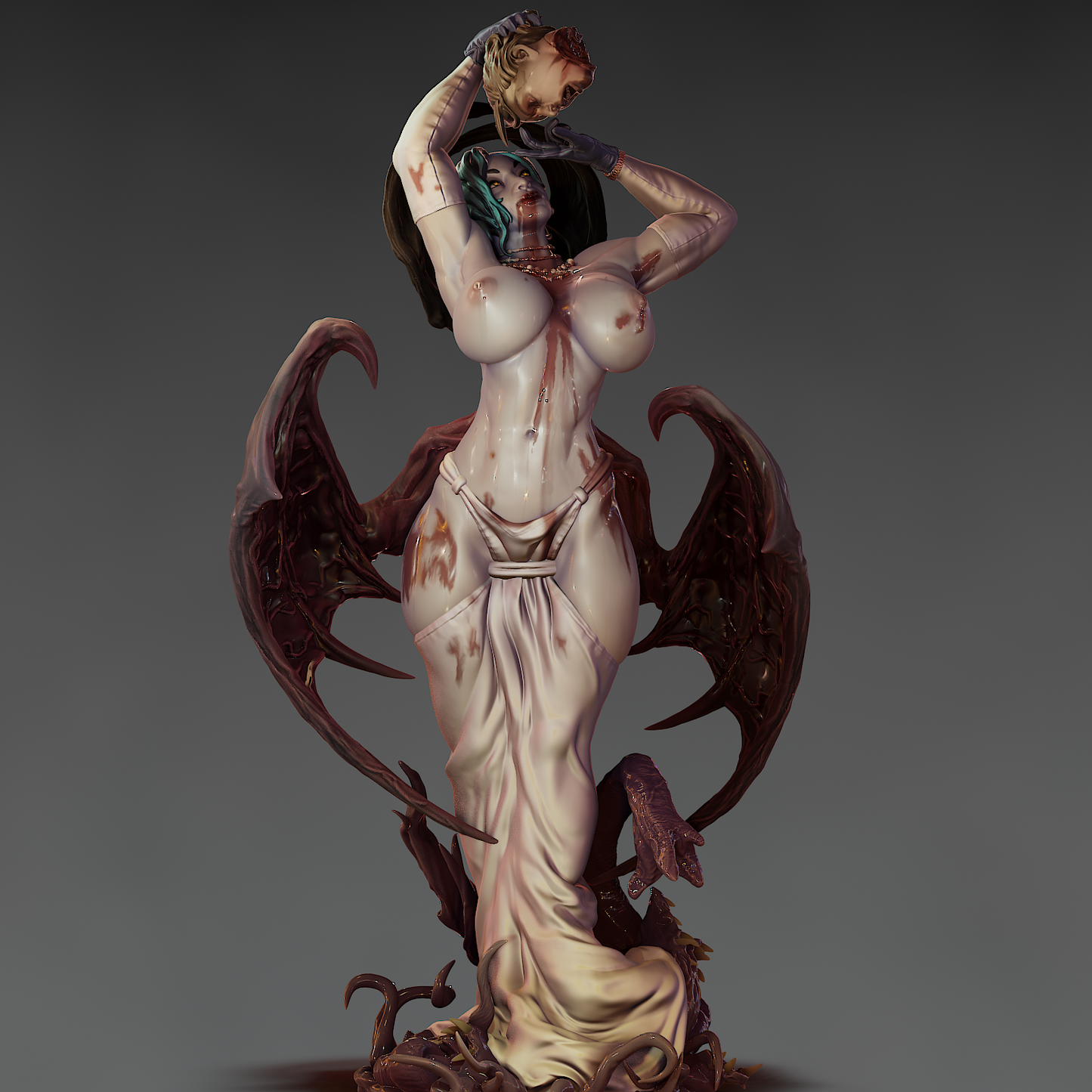 Lilith Lady Dimitrescu Blood Countess Girl crossover resin kit – Unpainted 3D Printed Model kit